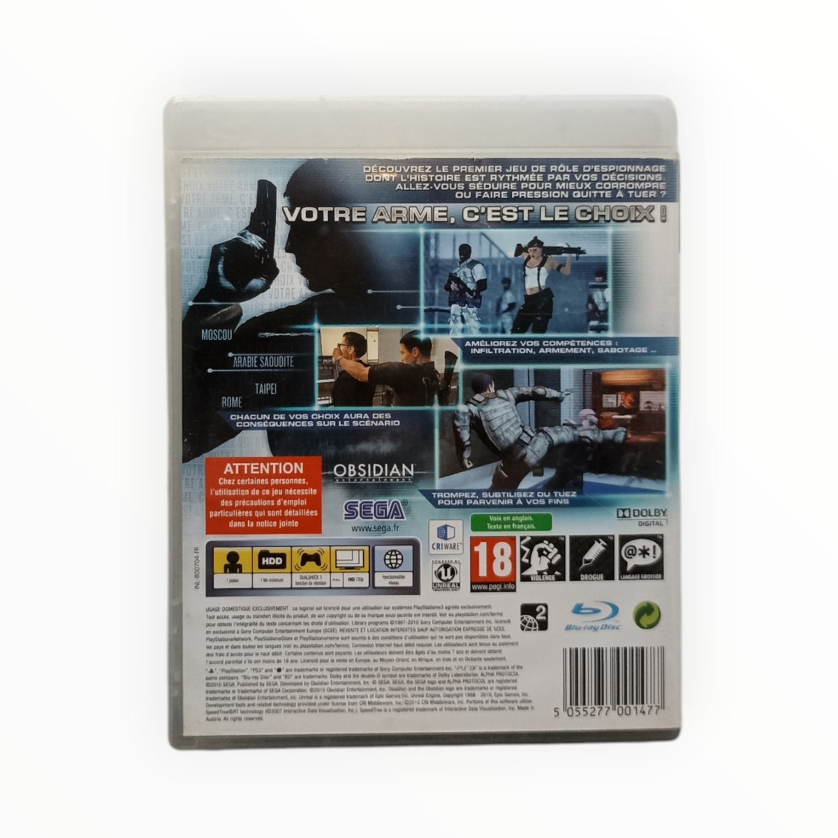 Alpha Protocol Playstation 3 (PS3)