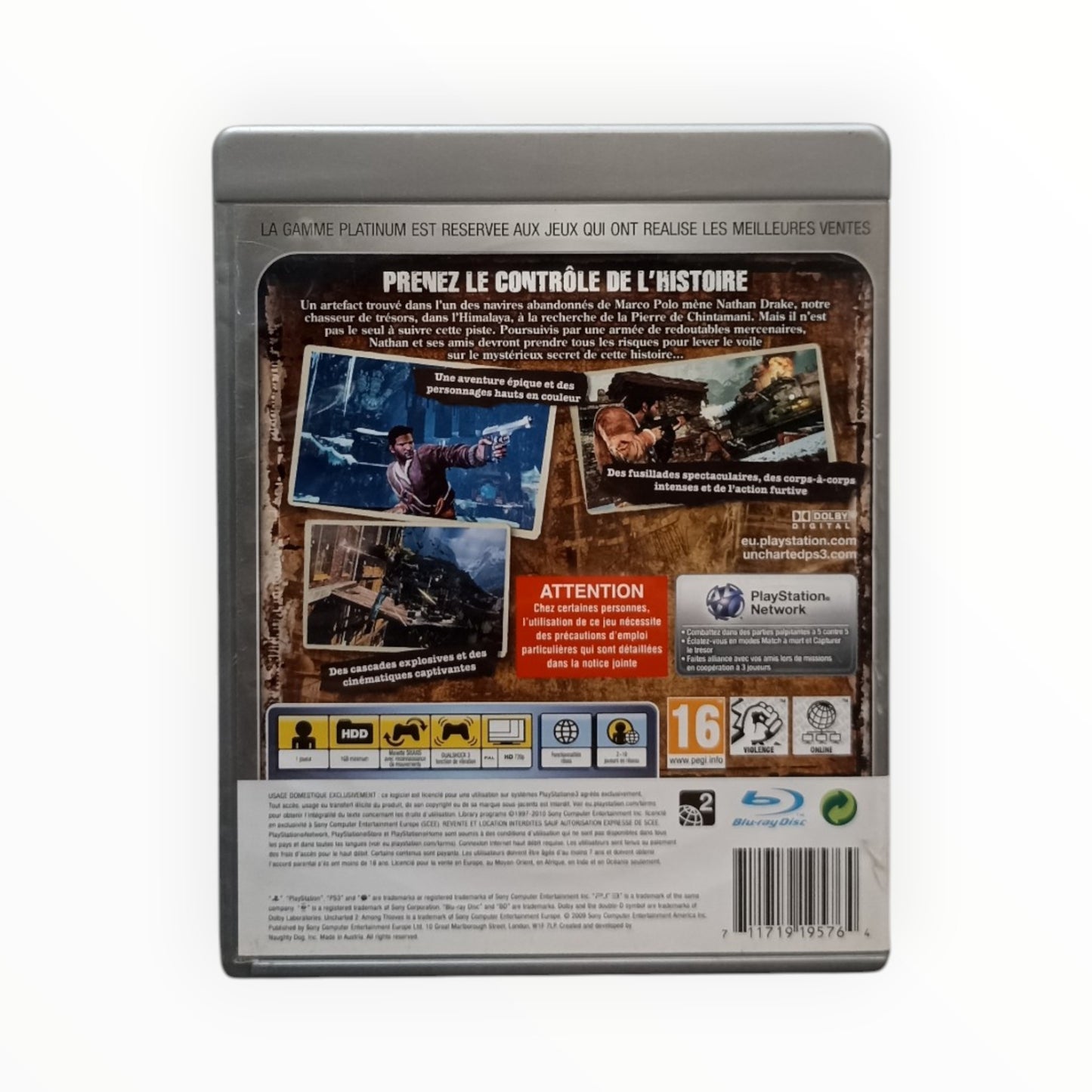 Uncharted 2 Among Thieves Platinium Playstation 3 (PS3)