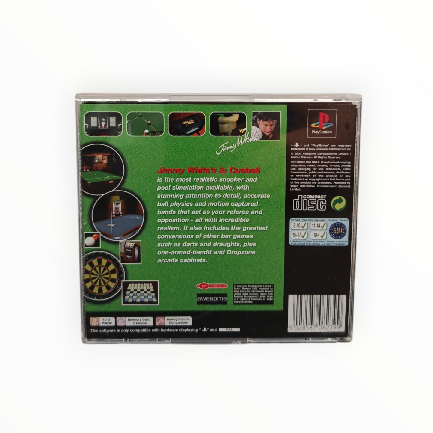 Jimmy White Playstation 1 (PS1)