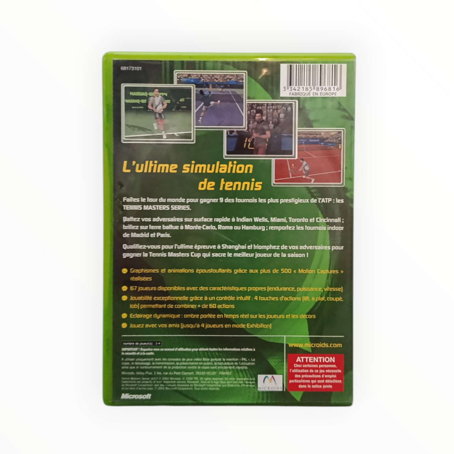 Tennis Masters Series 2003 Xbox FR Complet