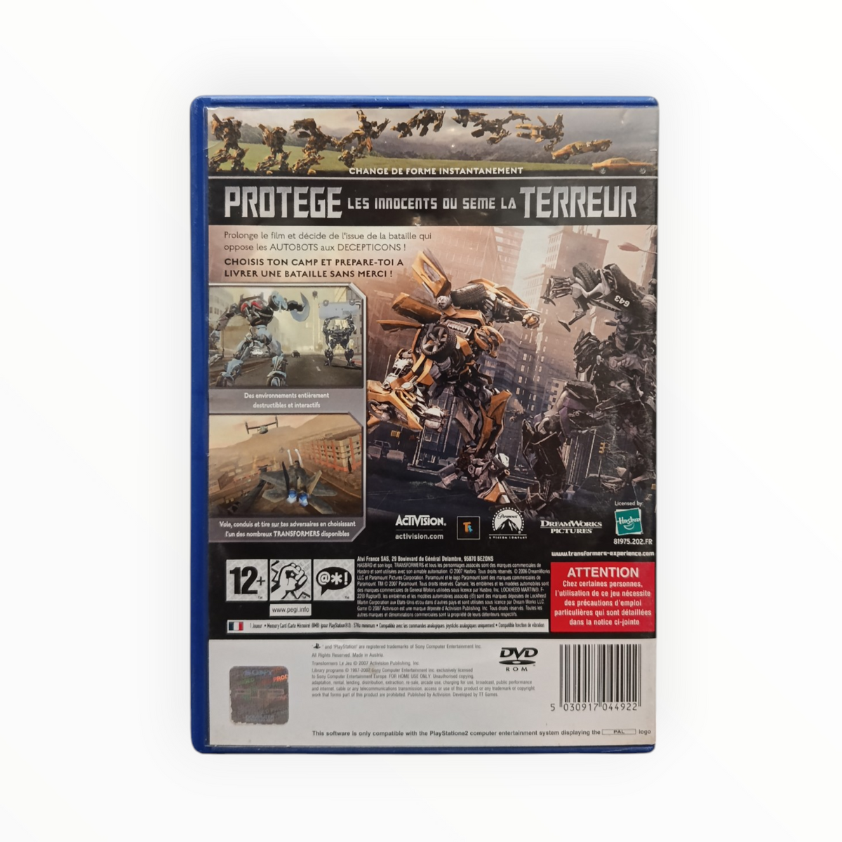Transformers Le Jeu Playstation 2 (PS2)