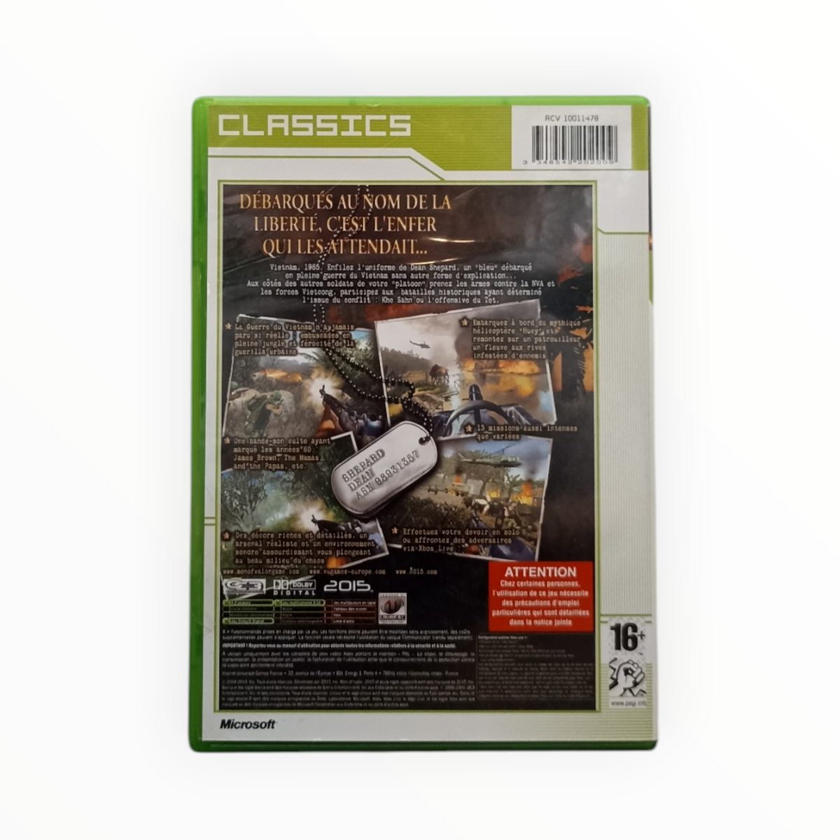 Men of Valor Xbox Classics FR