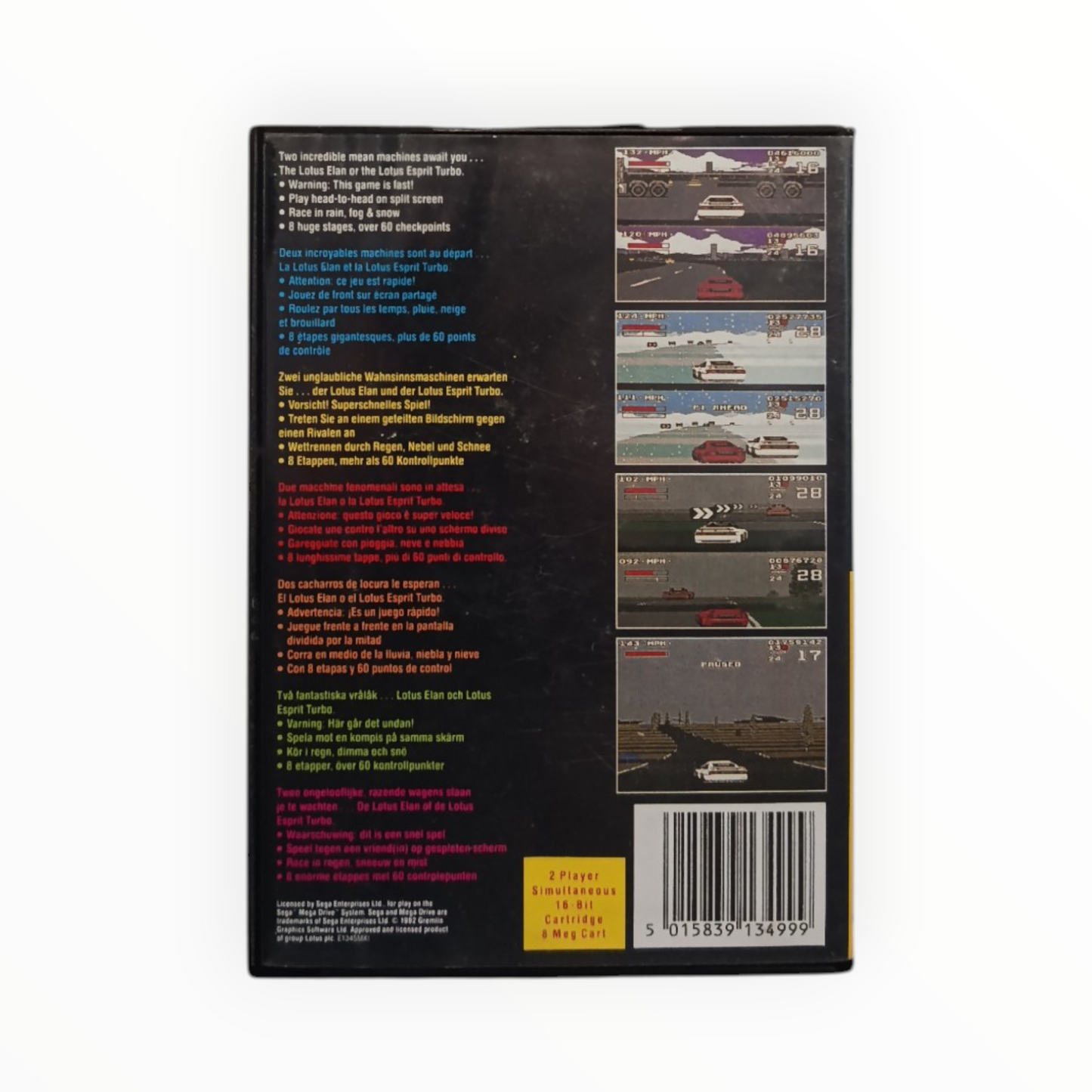Lotus Turbo Challenge Sega Mega Drive (Complet) FRA