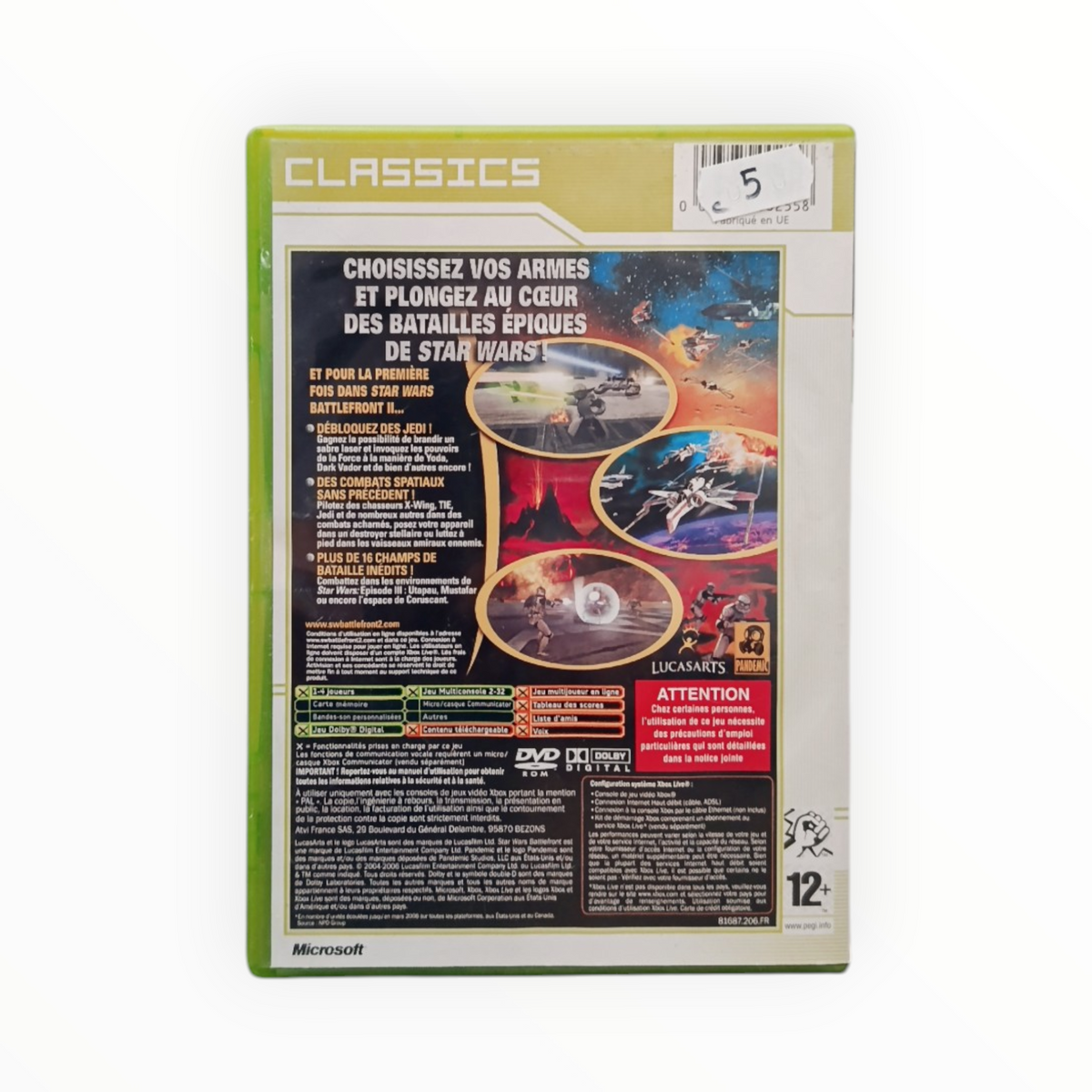 Star Wars Battlefront II Xbox Classics Complet FRA