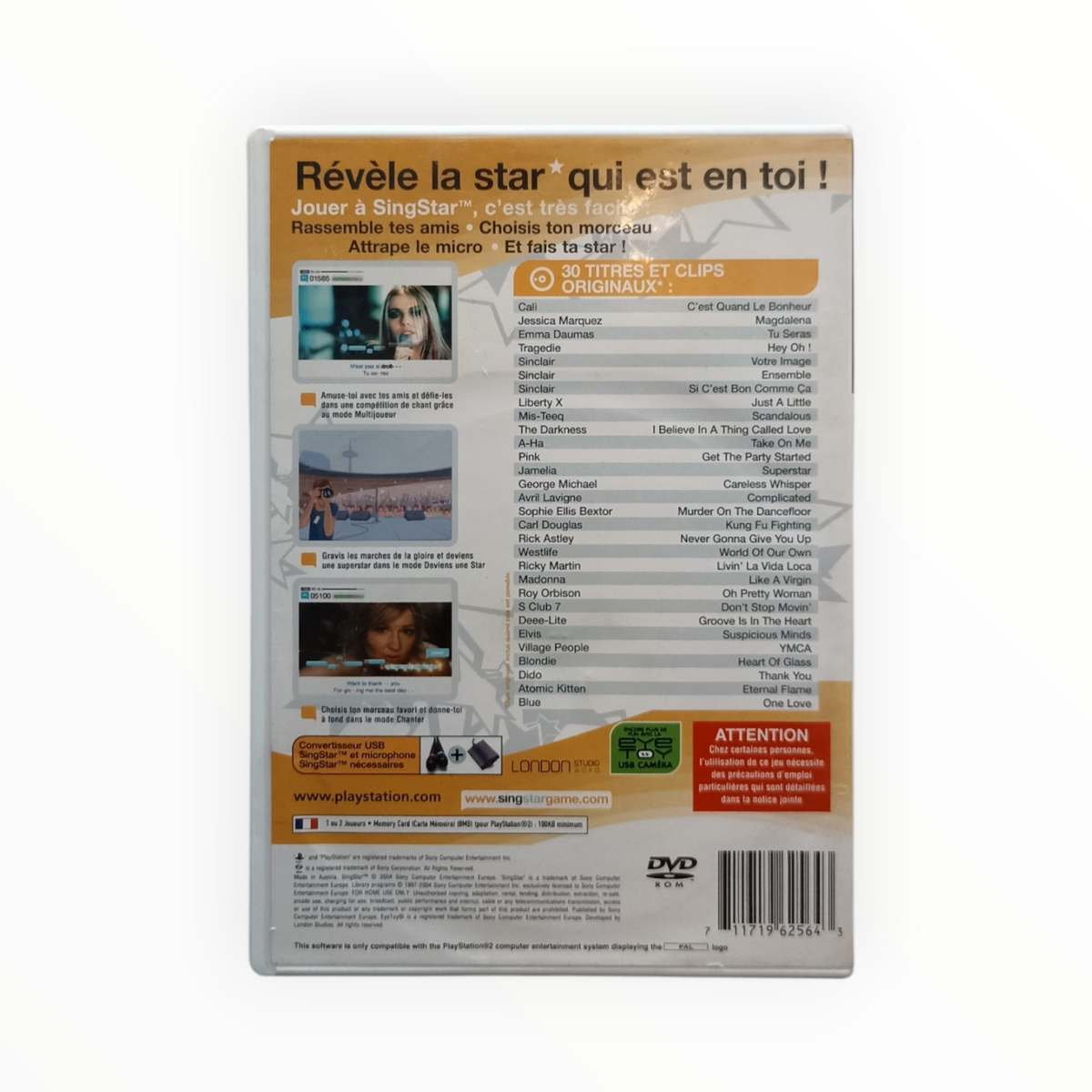 SingStar PlayStation 2 (PS2) Version FRA