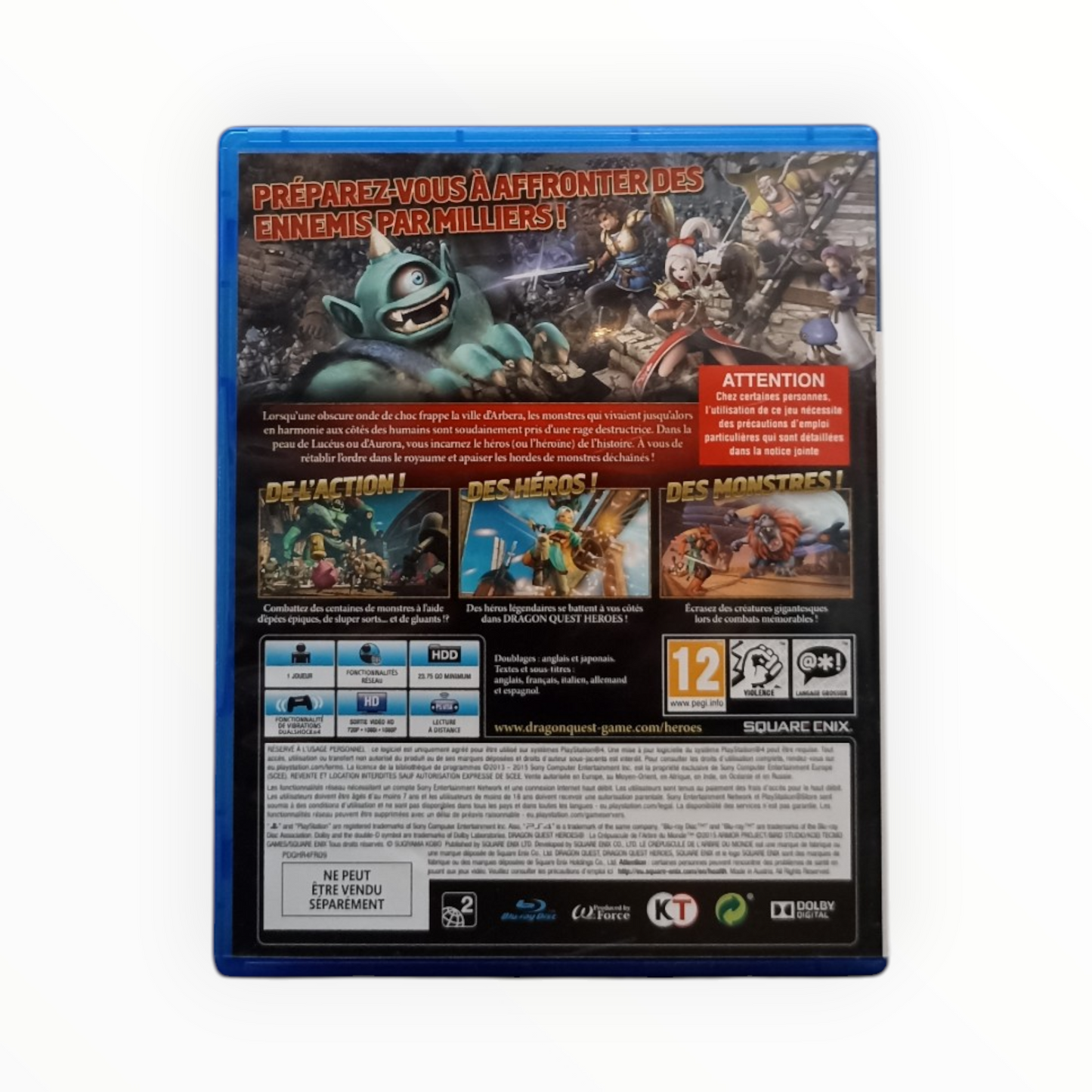 Dragon Quest Heroes Le Crépuscule de l'Arbre du Monde Playstation 4 (PS4)