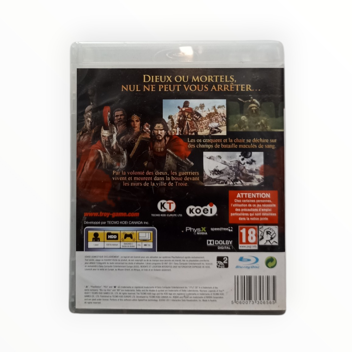 Warriors Legends of Troy PlayStation 3 (PS3) PAL Complet