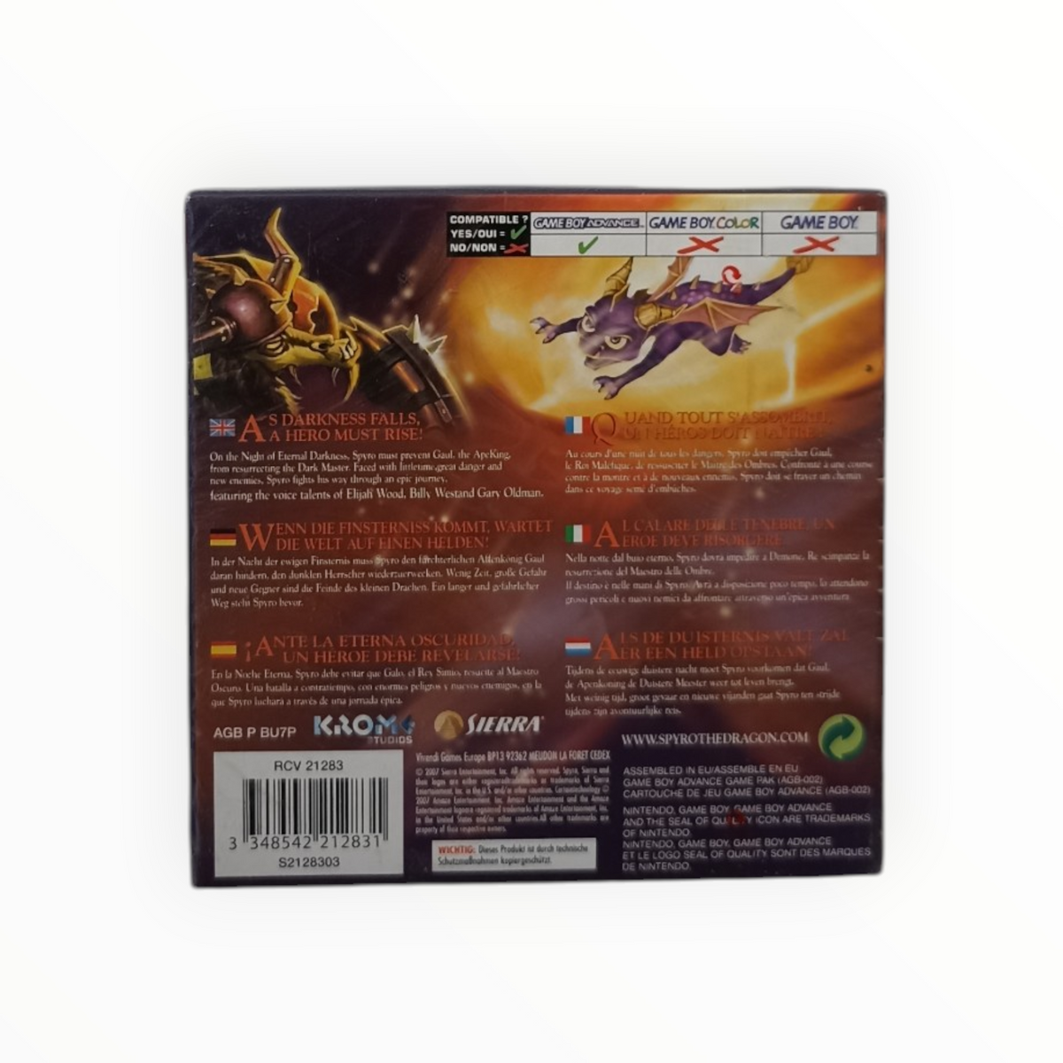 The Legend Of Spyro The Eternal Night Game Boy Advance Neuf Blister FR