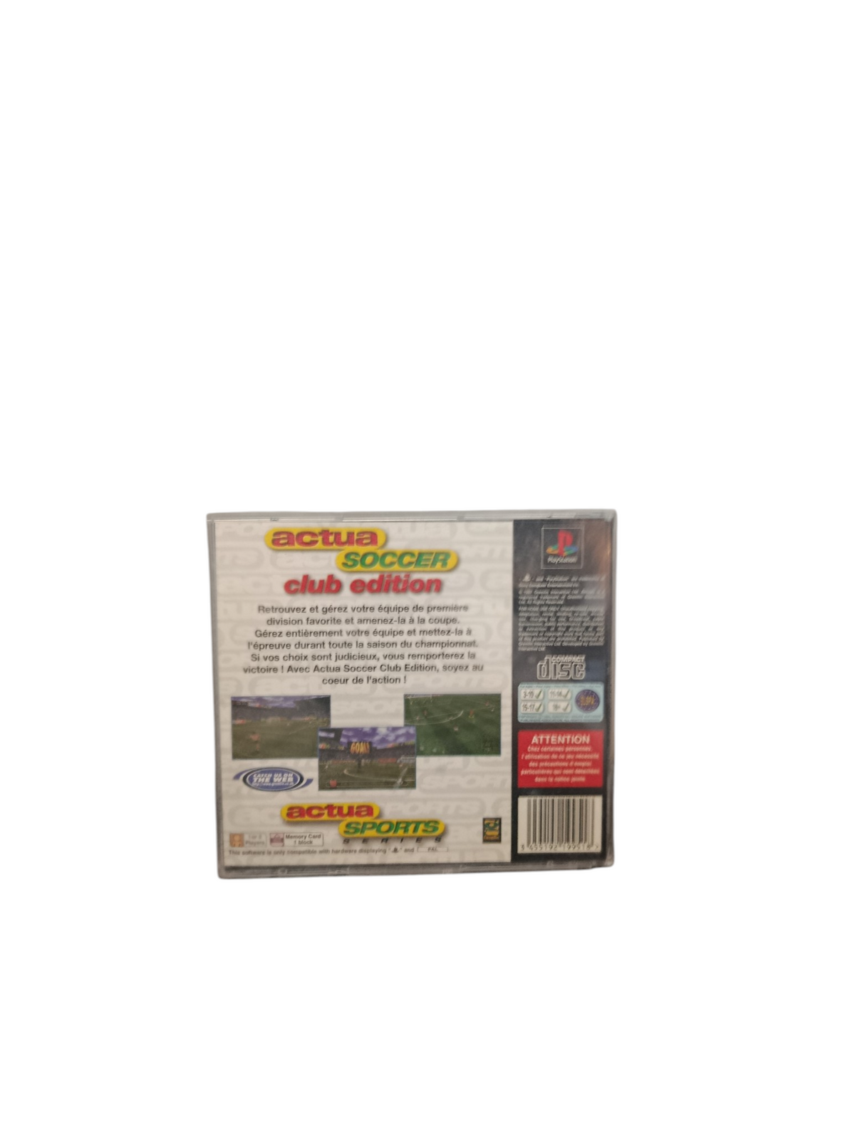 Actua Soccer Club Edition Playstation 1 (PS1) Seconde vie