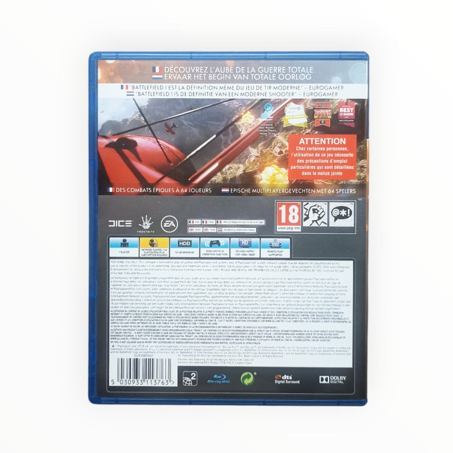 Battlefield 1 – PlayStation 4 (PAL – Complet) - Masaru