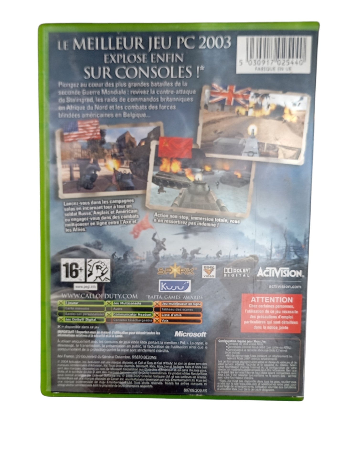 Call of Duty: Le Jour de Gloire – Xbox (jeu original) - Masaru