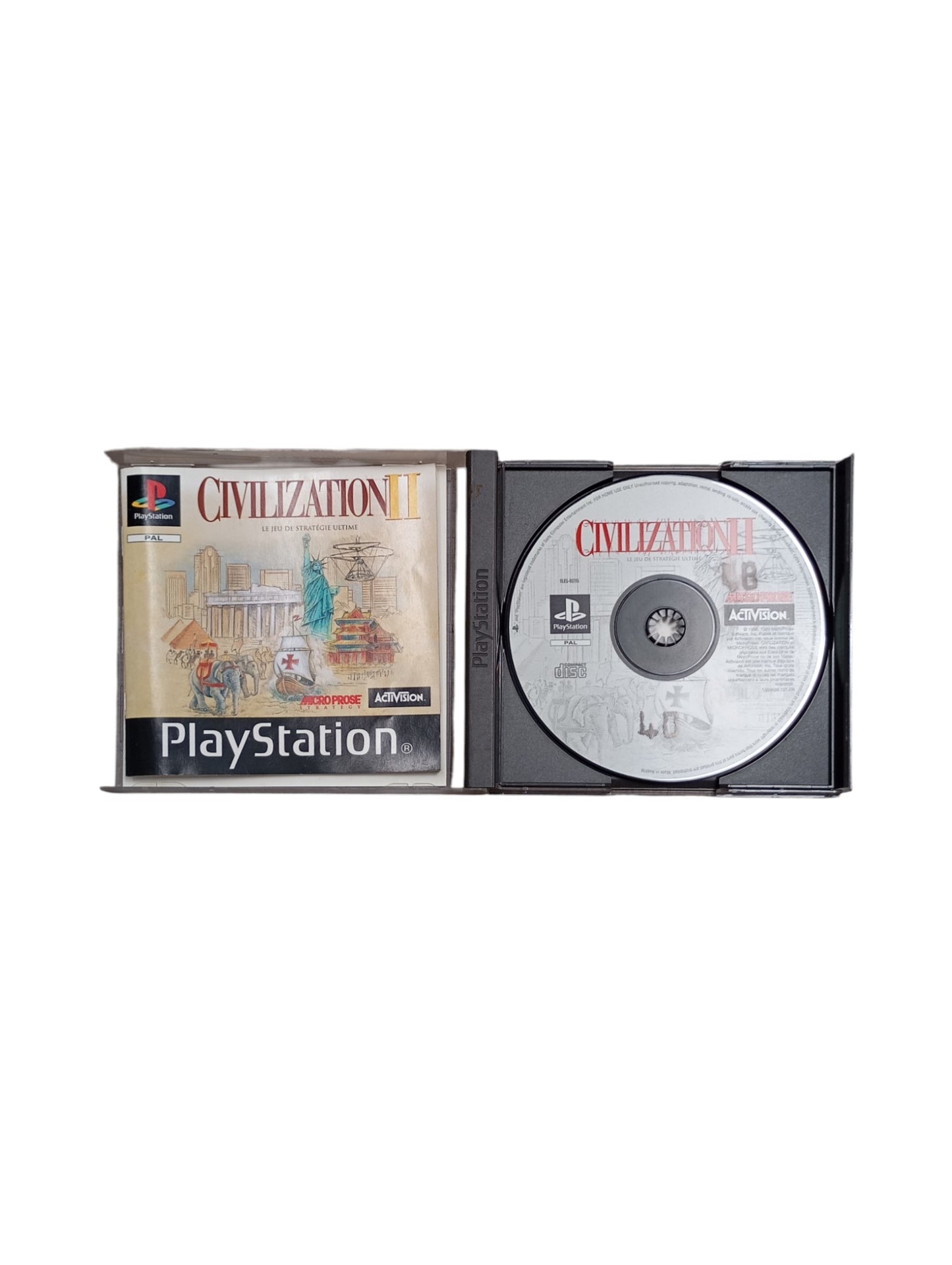 Civilization II PlayStation 1 complet en boîte avec disque et notice