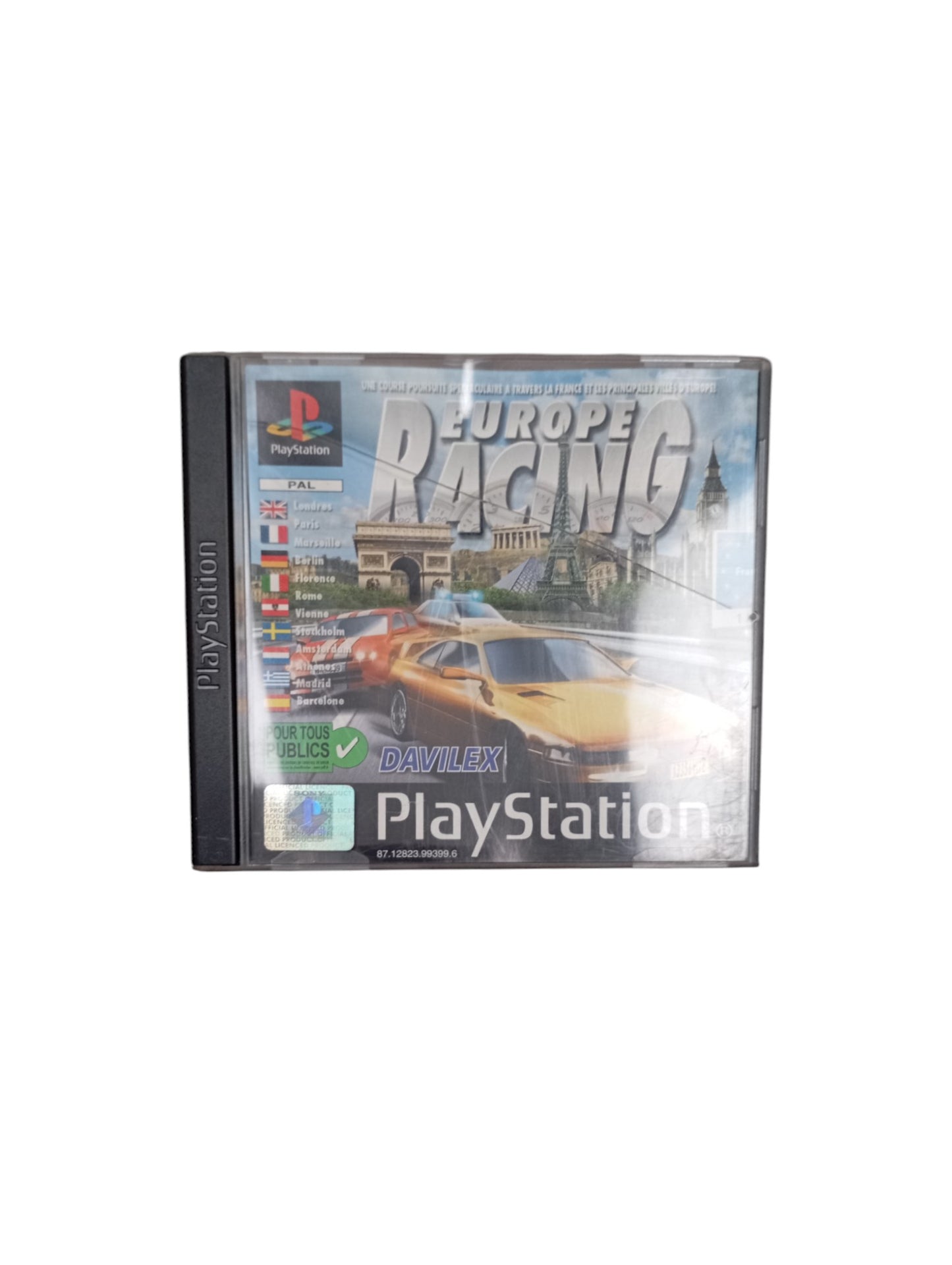 Europe Racing PlayStation 1 PS1 complet en boîte avec disque et notice