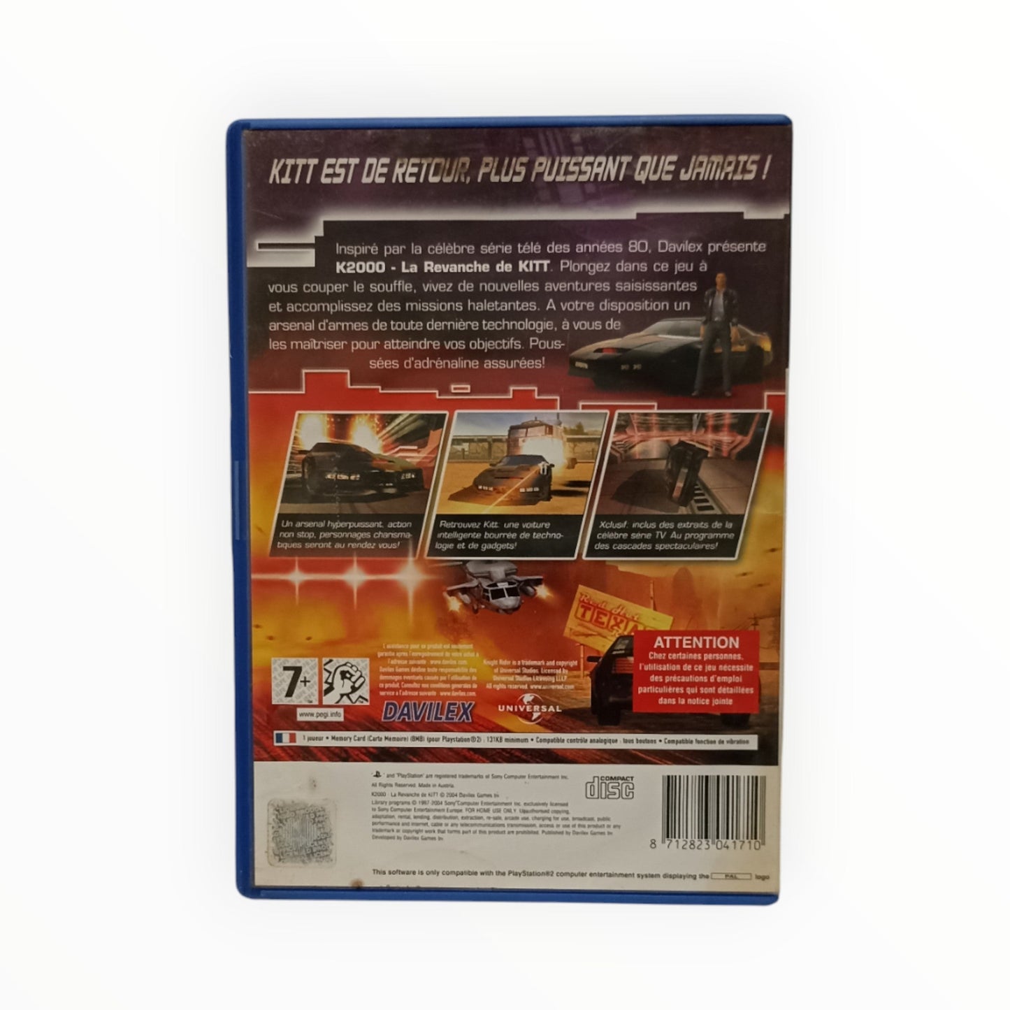 K2000 : La Revanche de KITT – PlayStation 2 (PS2) – Complet - Masaru