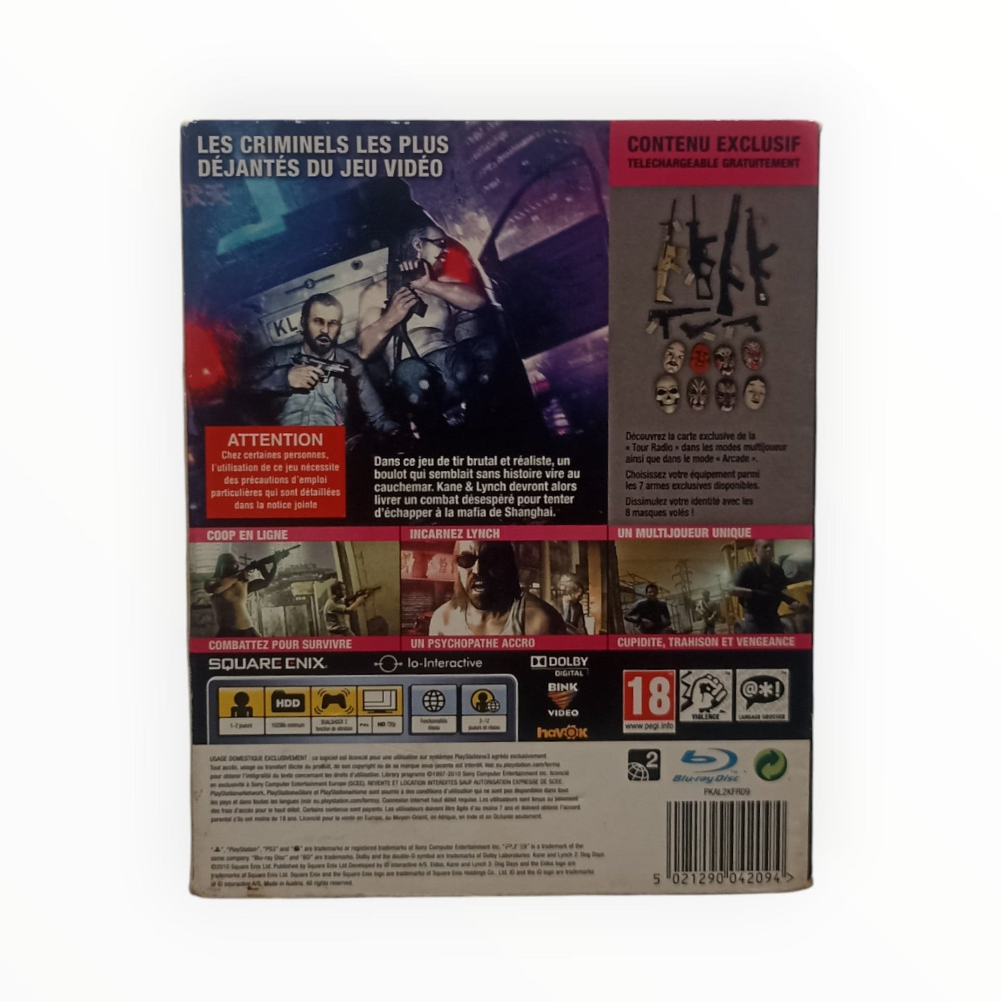 Kane & Lynch 2: Dog Days – Édition Limitée – PlayStation 3 (PS3) – Complet - Masaru