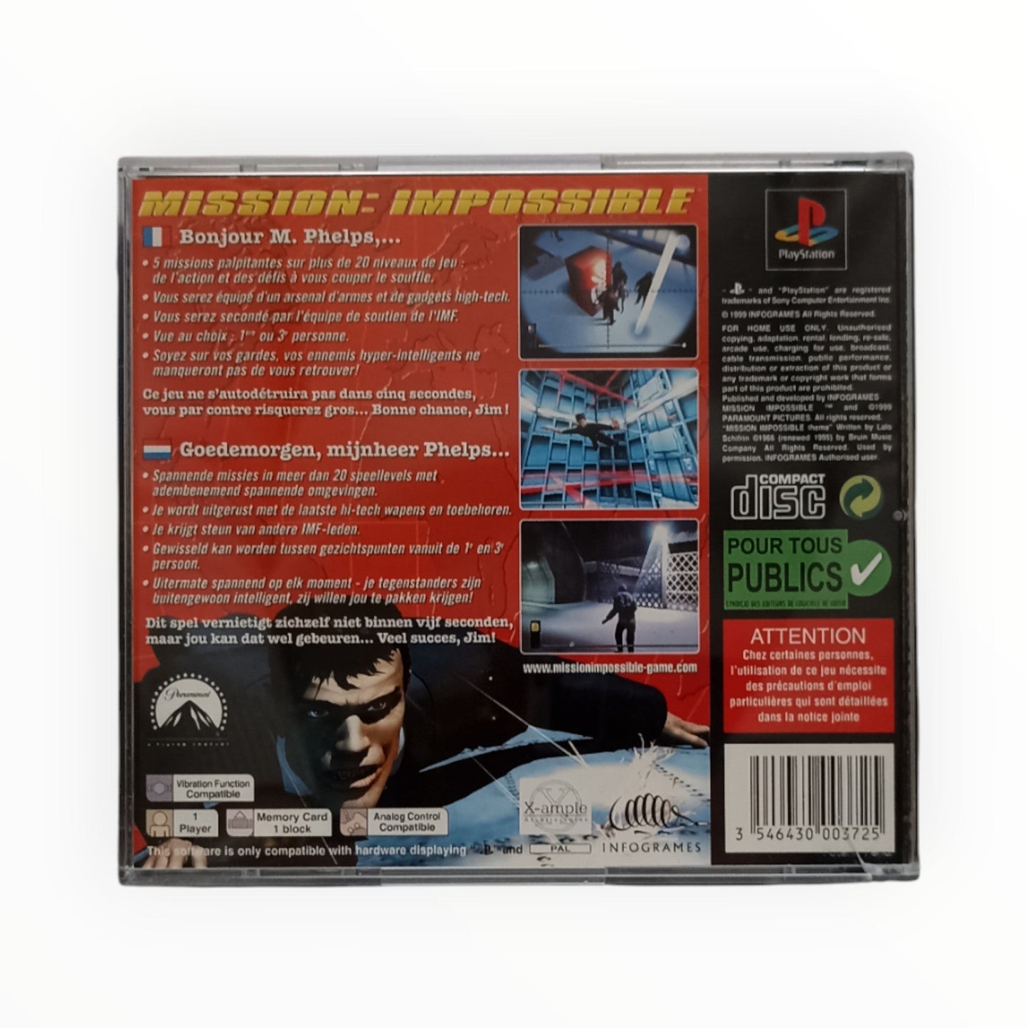 Mission: Impossible – PlayStation 1 (Complet) - Masaru