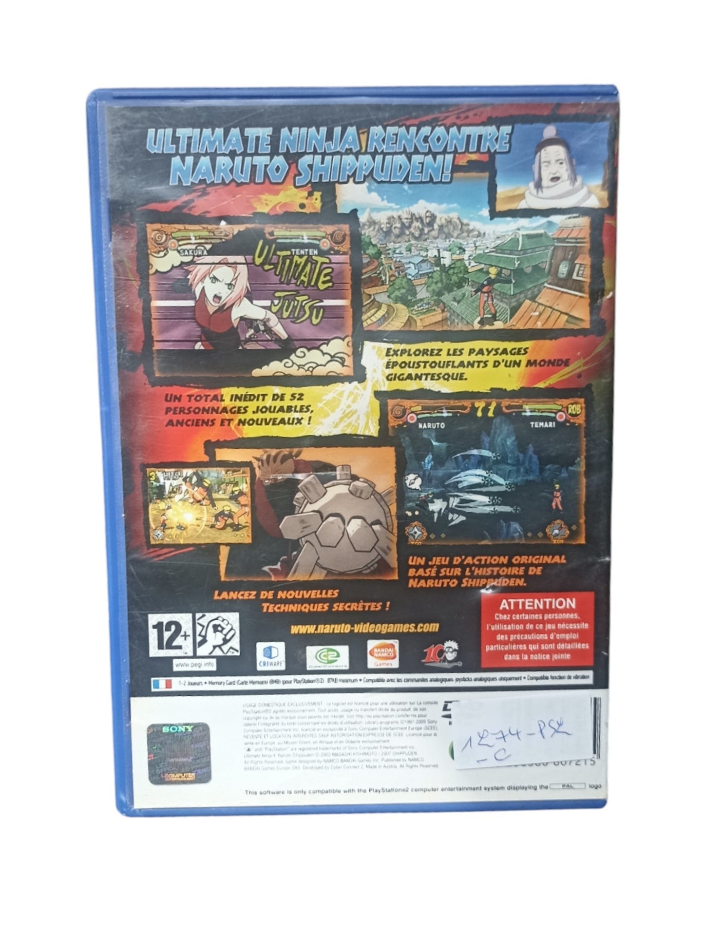 Naruto Shippuden: Ultimate Ninja 4 – PS2 (jeu original sans notice) - Masaru