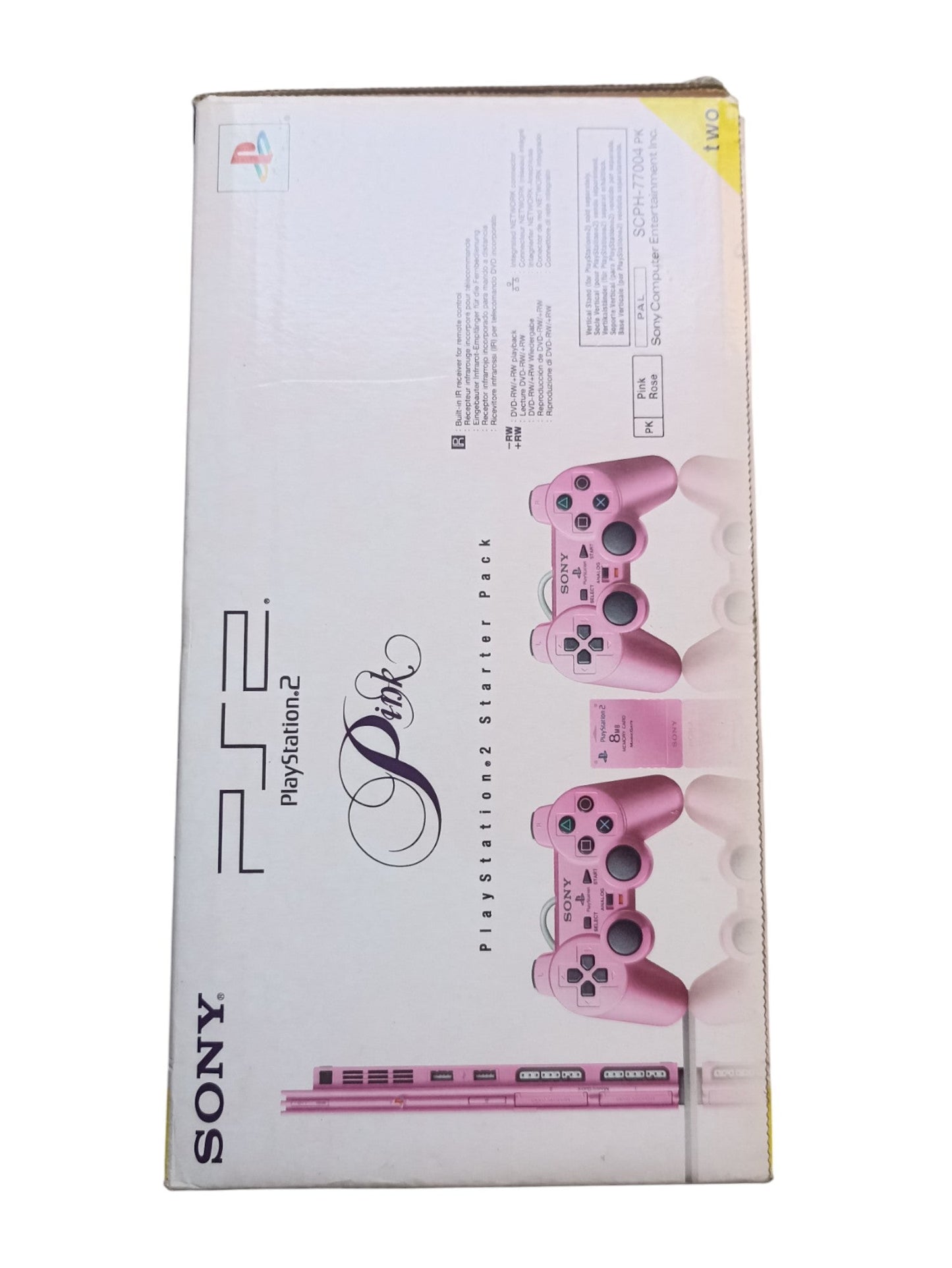 Pack PlayStation 2 Slim Pink – Console + manette + câbles - Masaru