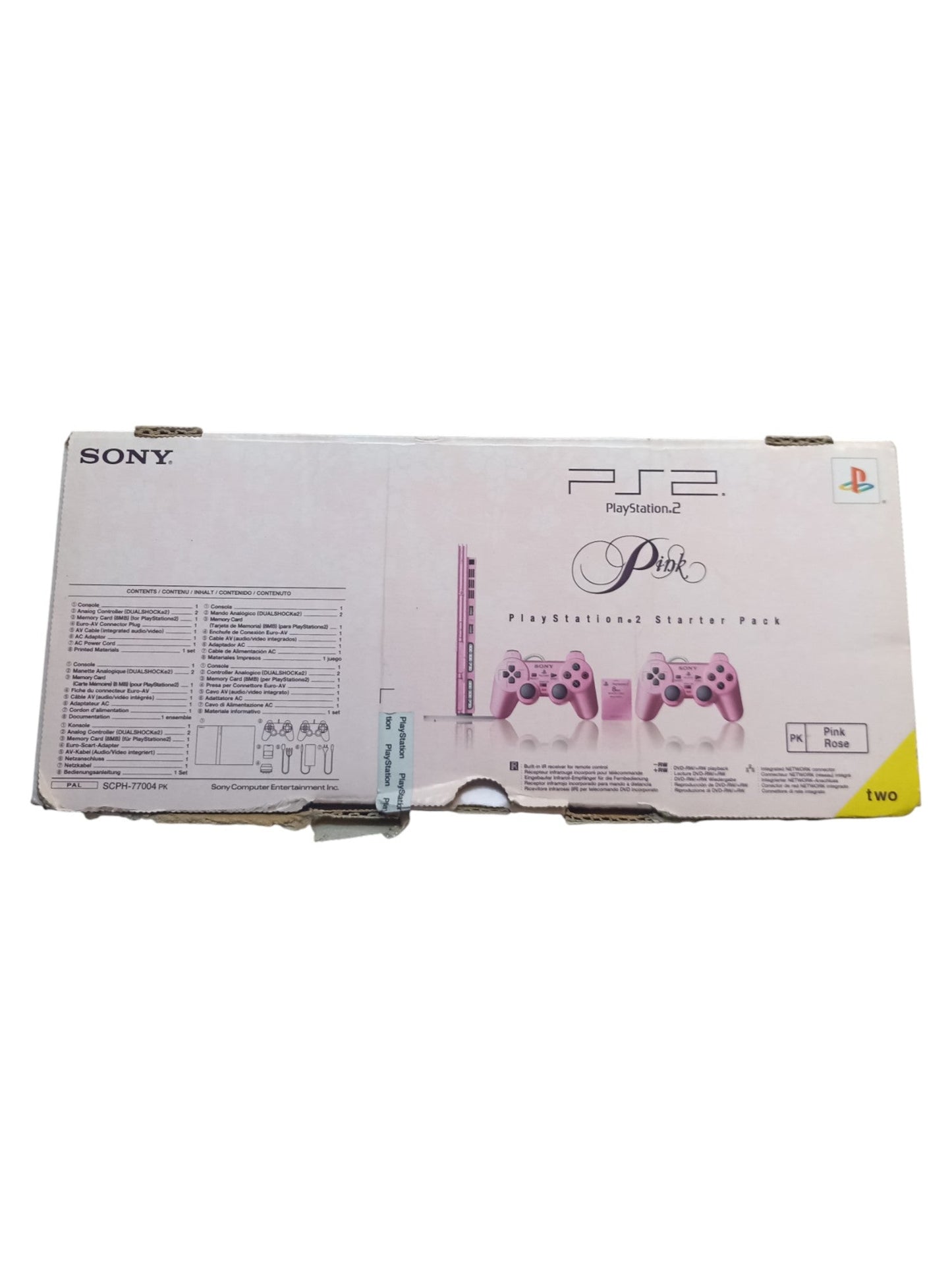 Pack PlayStation 2 Slim Pink – Console + manette + câbles - Masaru
