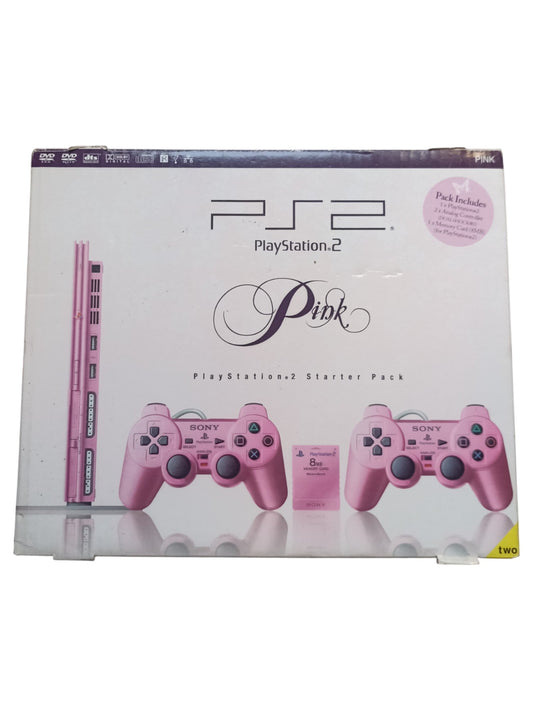 Pack PlayStation 2 Slim Pink – Console + manette + câbles - Masaru