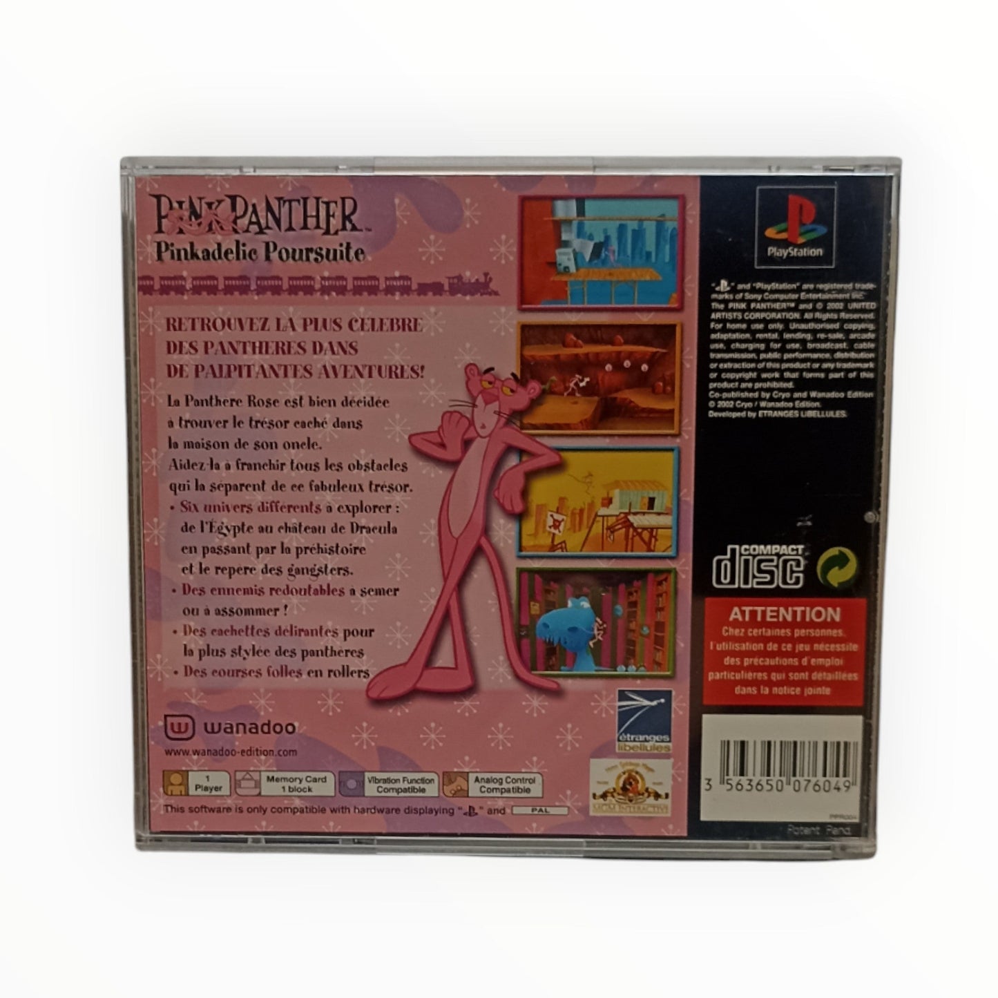 Pink Panther : Pinkadelic Pursuit – PlayStation 1 – Complet avec notice - Masaru