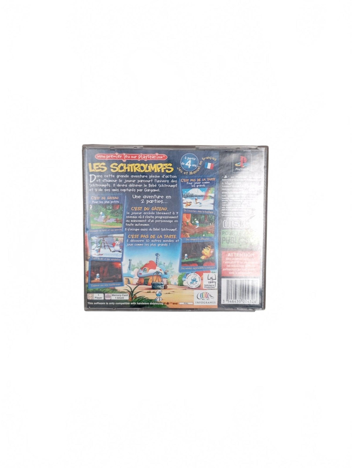 Les Schtroumpfs – PlayStation 1 complet (PS1)