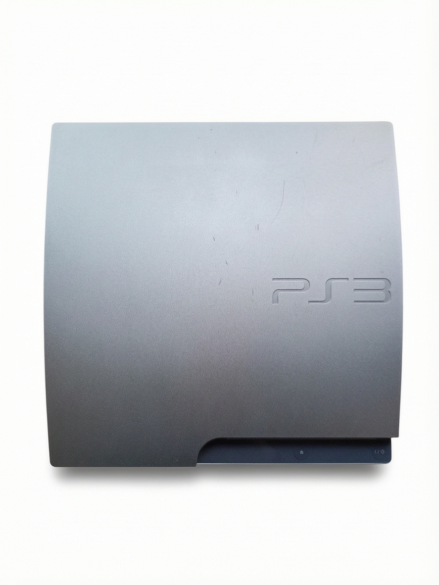 Sony PlayStation 3 Slim – Console grise/argent (loose, avec câbles)