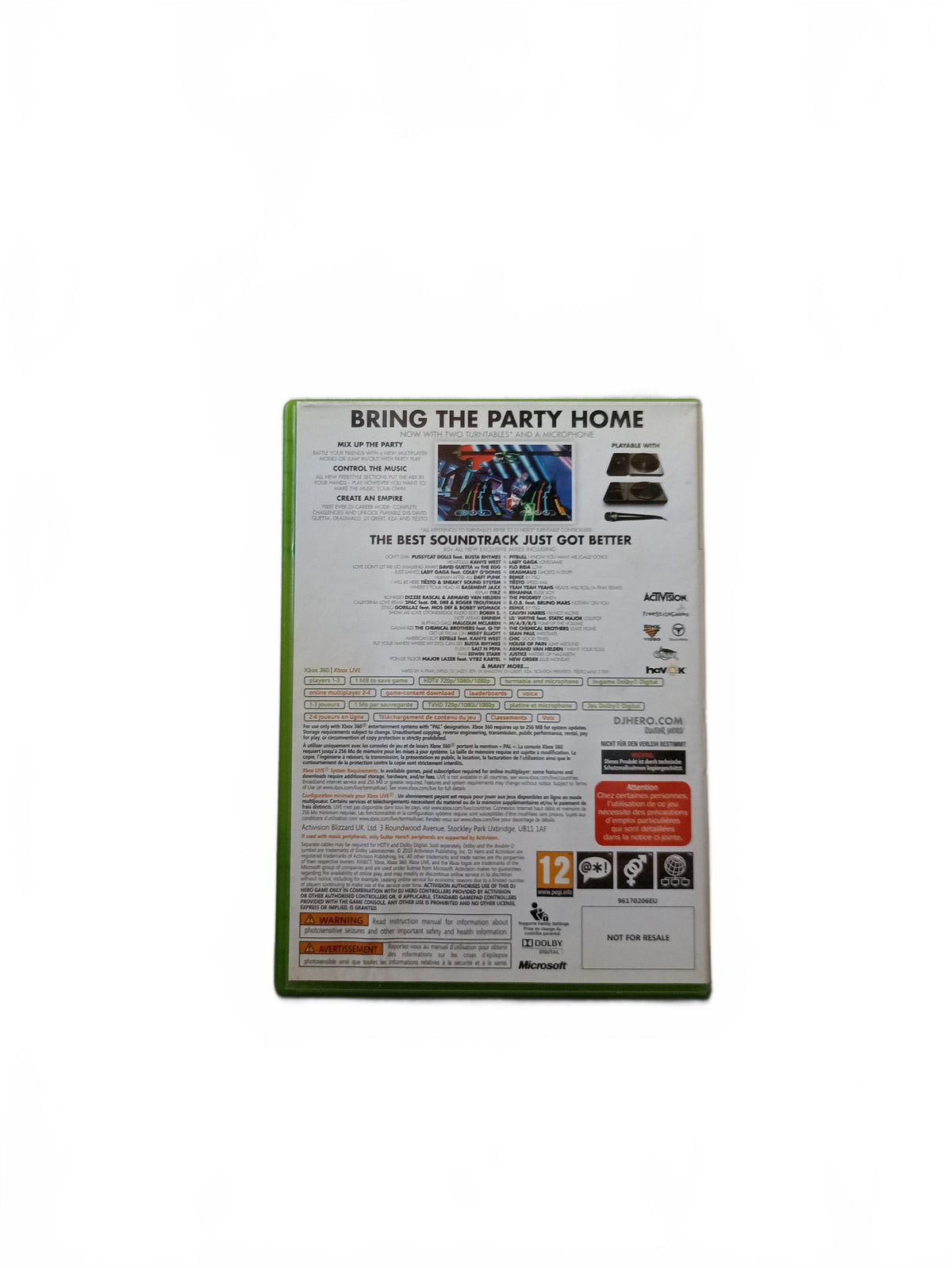DJ Hero 2 – Xbox 360 – Complet (boîte + disque + notice)