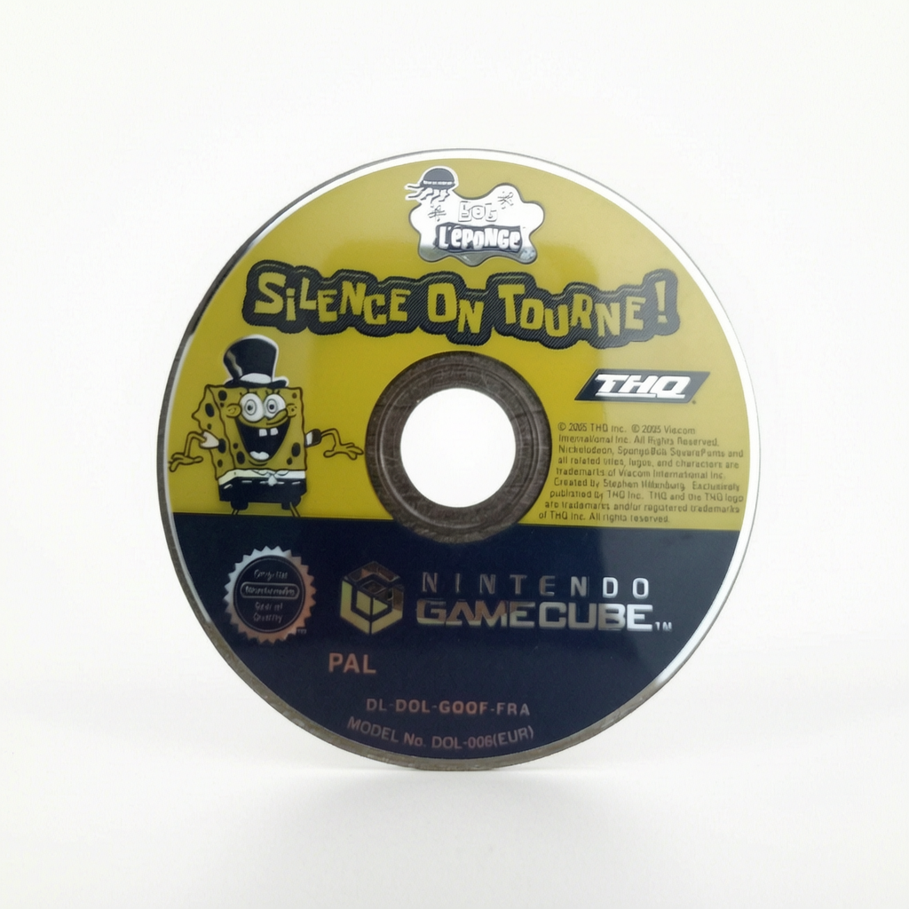 CD Bob l'éponge silence on tourne nintendo gamecube
