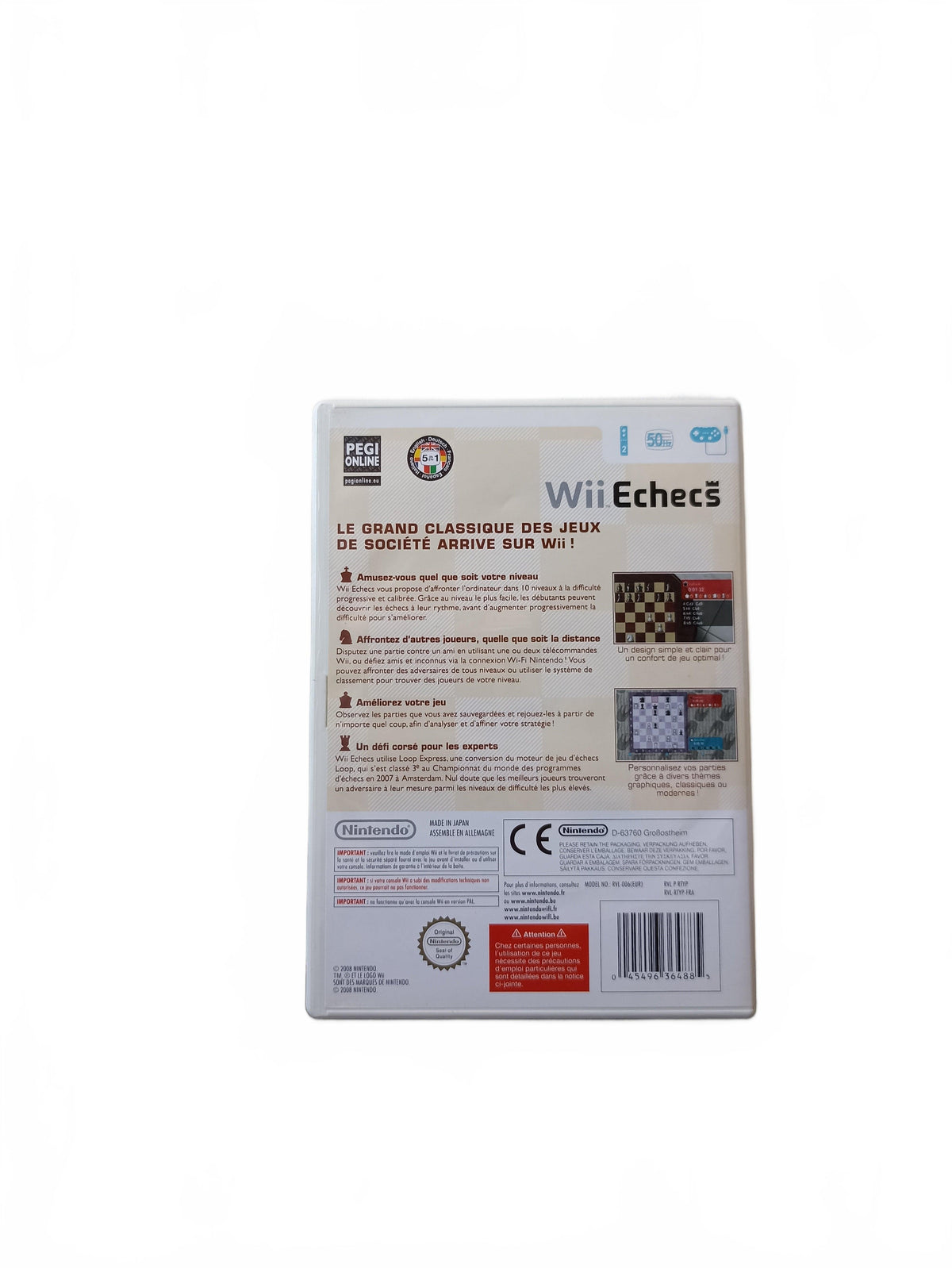 WII ECHECS nintendo wii