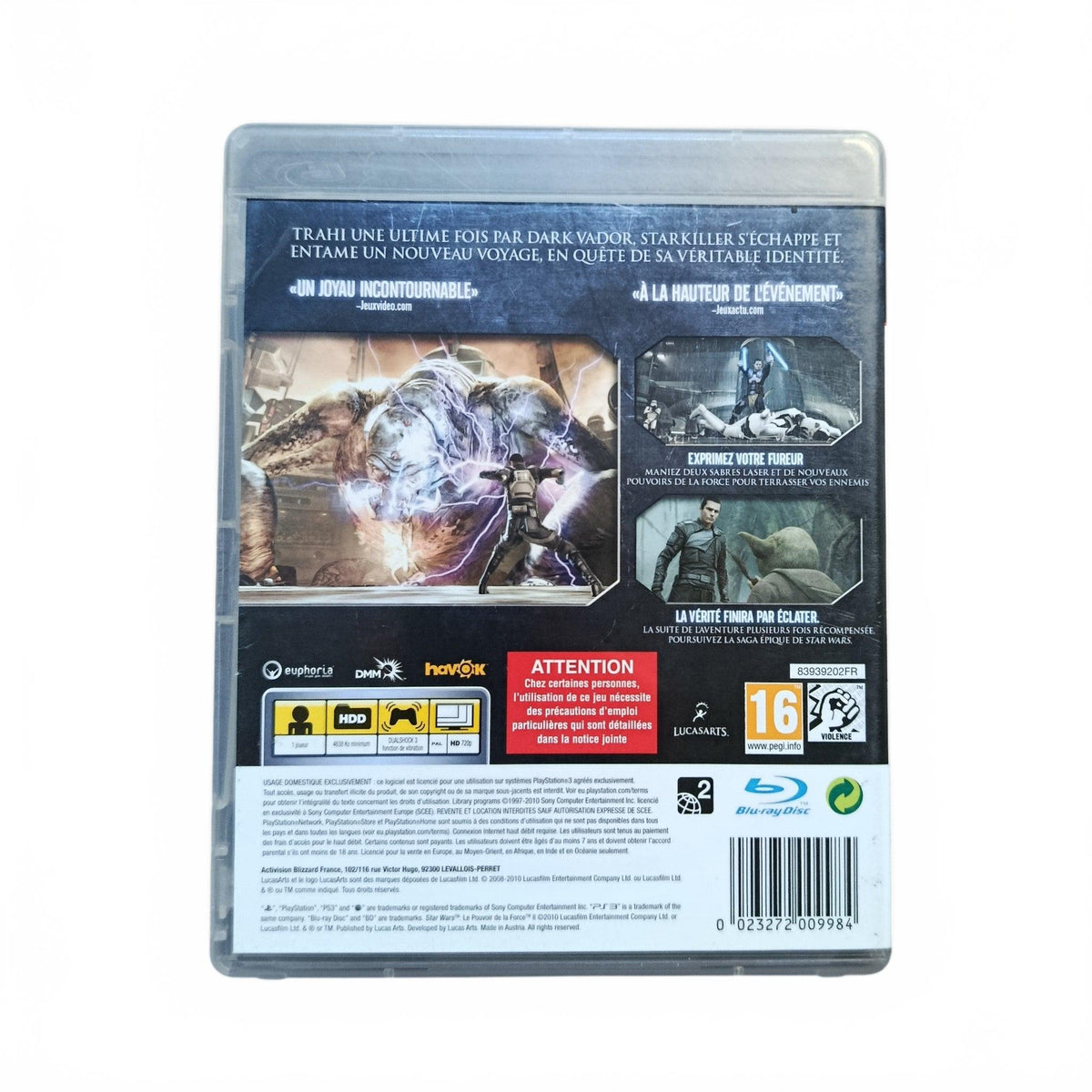 Star Wars Le Pouvoir de la Force II PS3 PAL FR Fonctionnel | Masaru