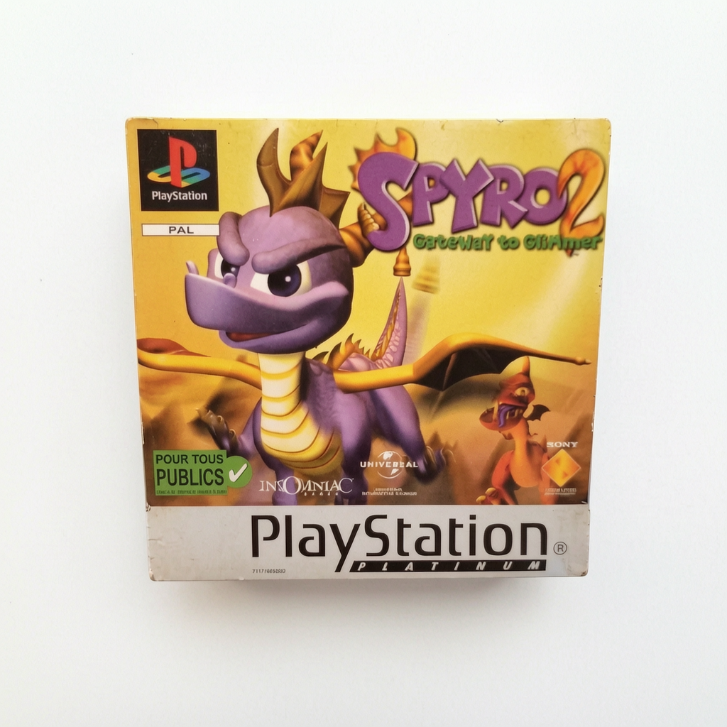 Jaquette Avant Spyro 2 (platinium) Playstation 1 (PS1)