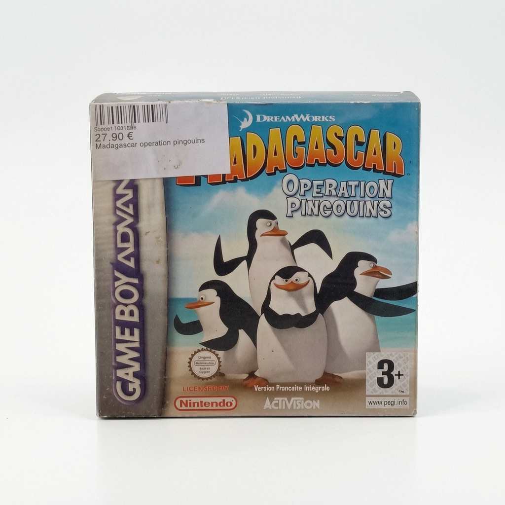 Madagscar Operation Pingouins Game Boy Advance (GBA) en boite complet Version FRA Authentique Neuf