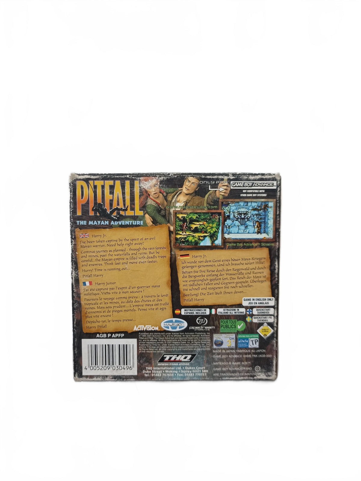Pintfall Game Boy Advance (GBA) en boite complet Version FRA