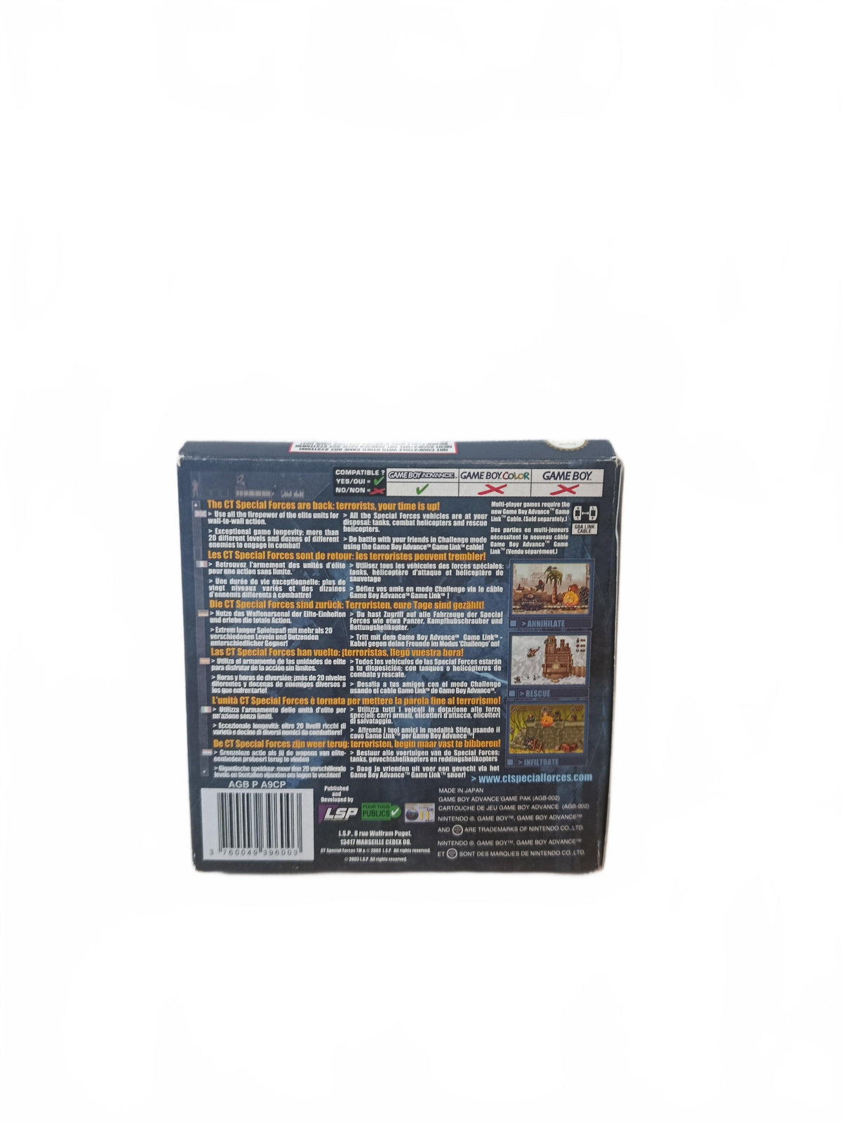 Special CT Forces Game Boy Advance (GBA) en boite complet Version FRA