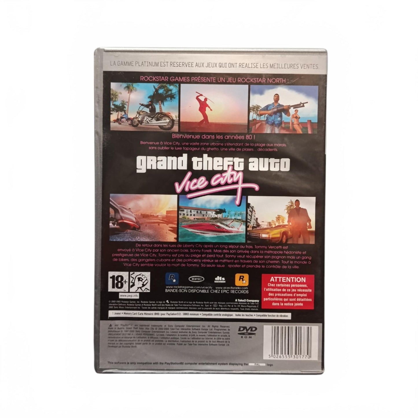 Grand Theft Auto Vice City platinum Playstation 2 (PS2)