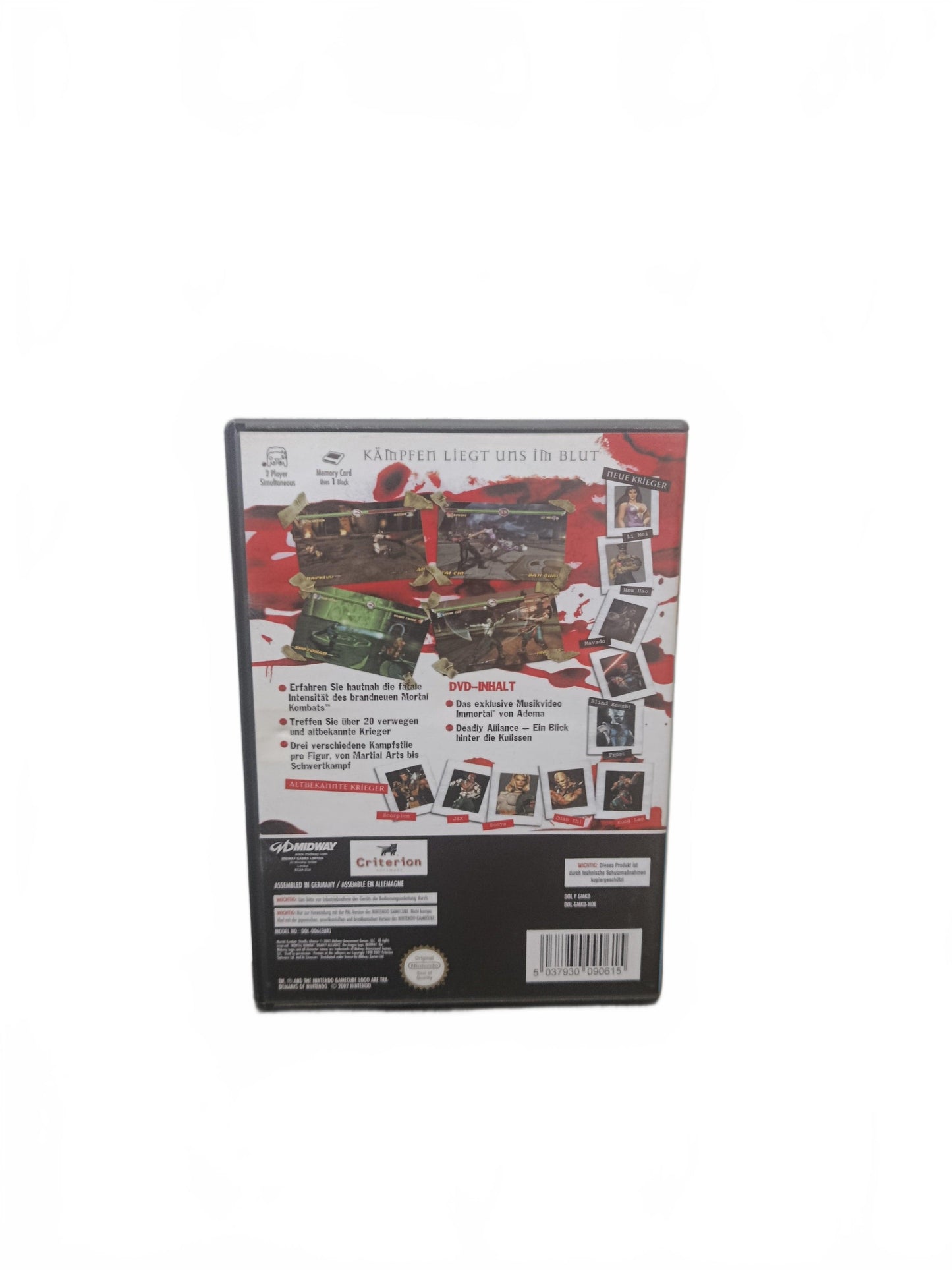 Mortal Kombat Deadly Alliance Version NOE nintendo GameCube Complet