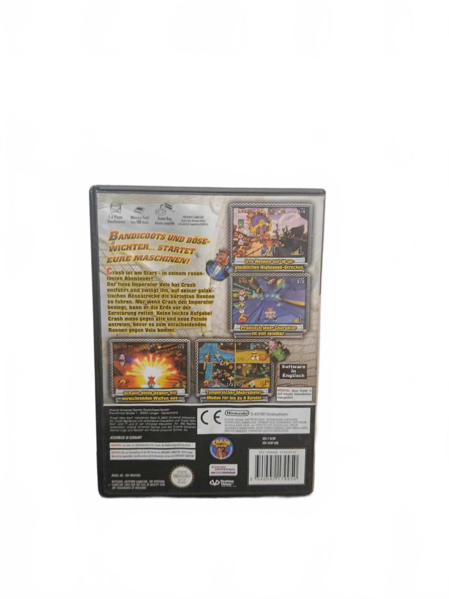 Crash Nitro kart Version NOE nintendo GameCube Complet