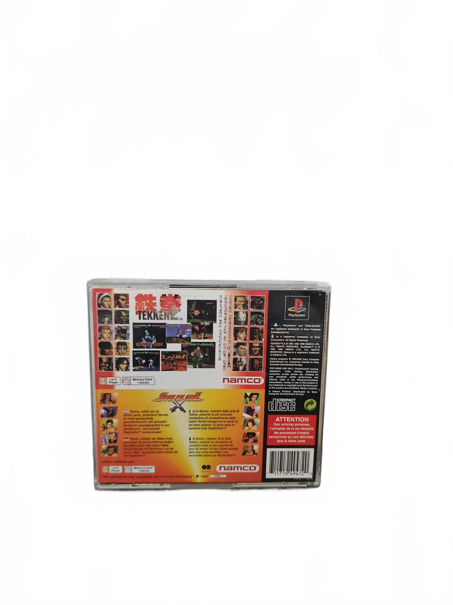 Tekken 2 & Soulblade Playstation 1 (PS1) Version Uk 1CD seul
