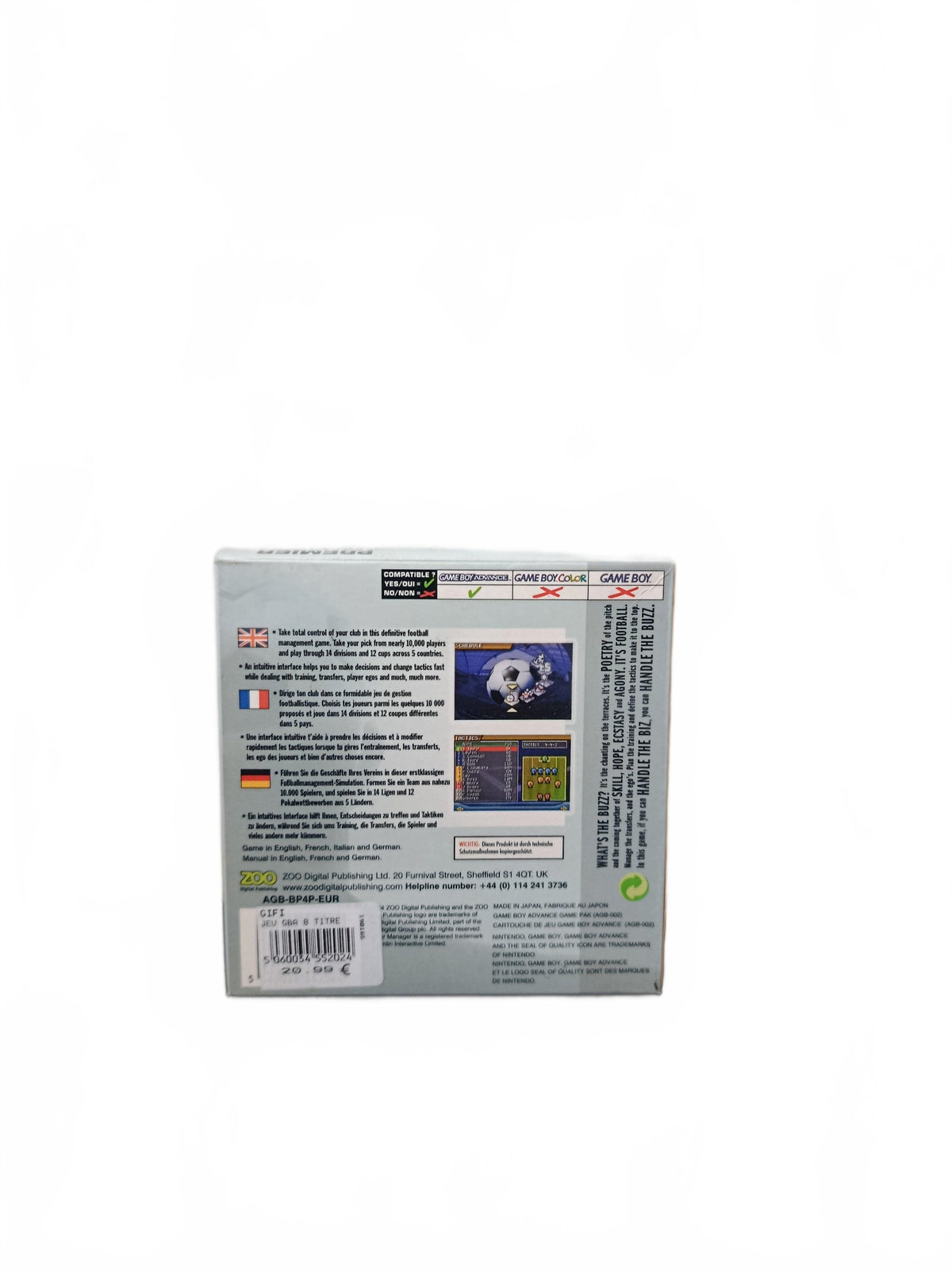 Premier manager 2004-2005 Game Boy Advance (GBA) complet
