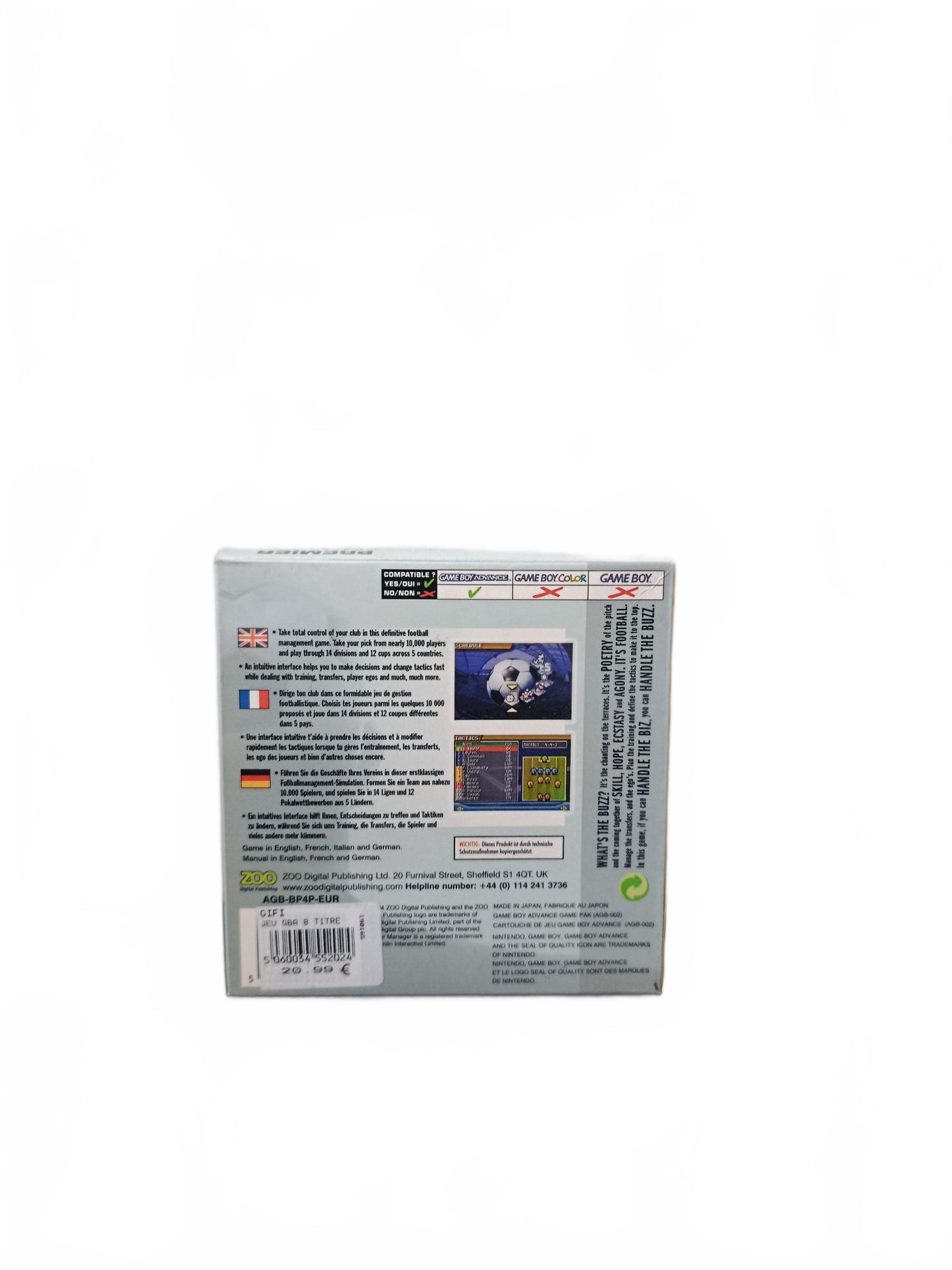 Premier manager 2004-2005 Game Boy Advance (GBA) complet