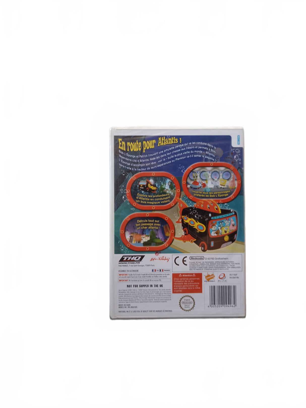 Bob l'Éponge : Bulle en Atlantide blister Wii
