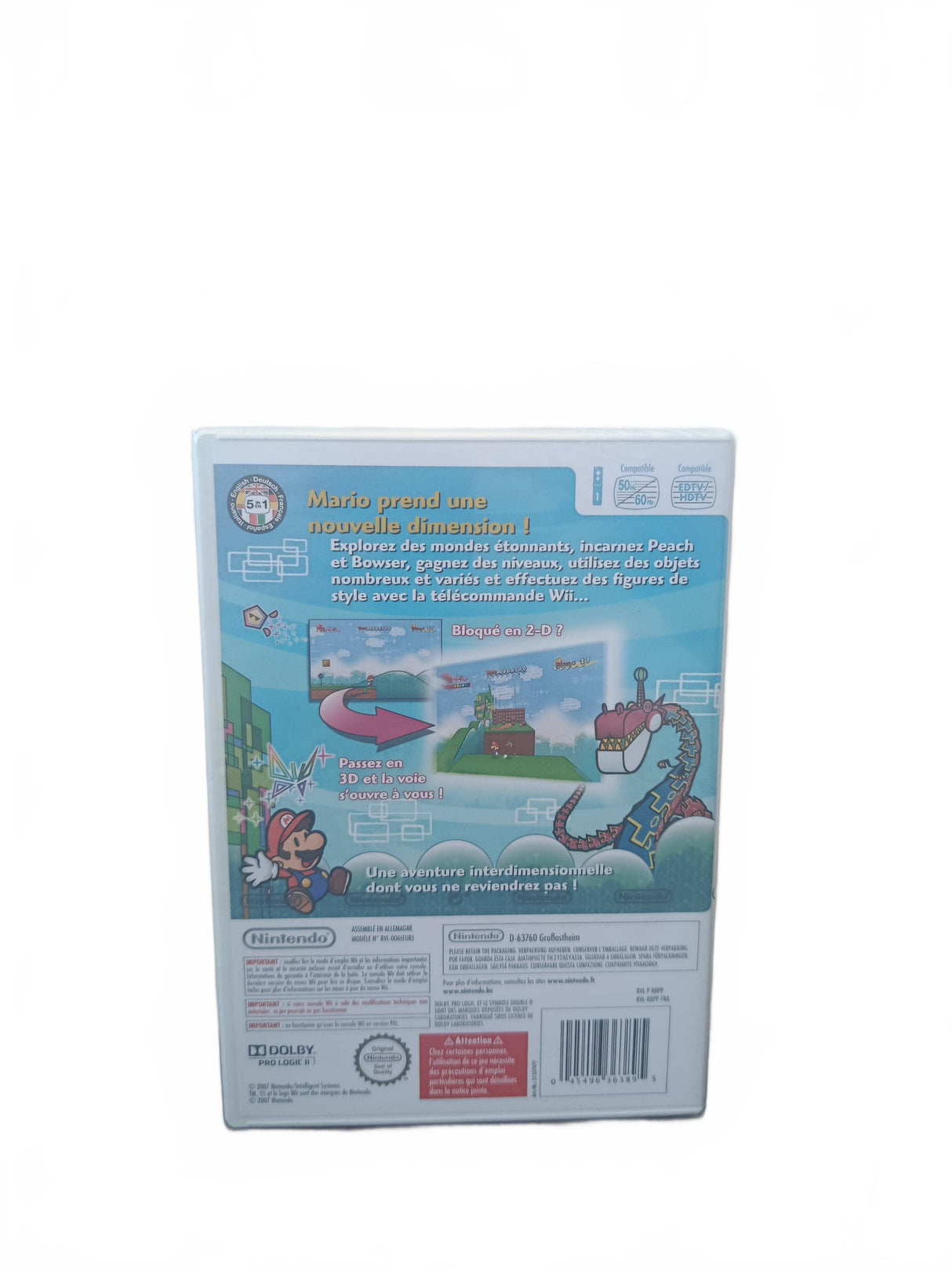 Super Paper Mario blister Wii