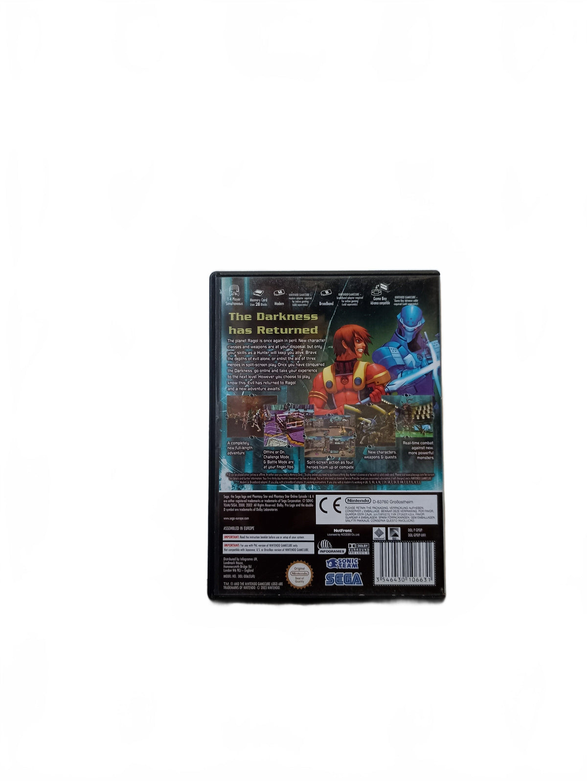 Phantasy Star Online Episode I et II Nintendo GameCube version ETR Complet
