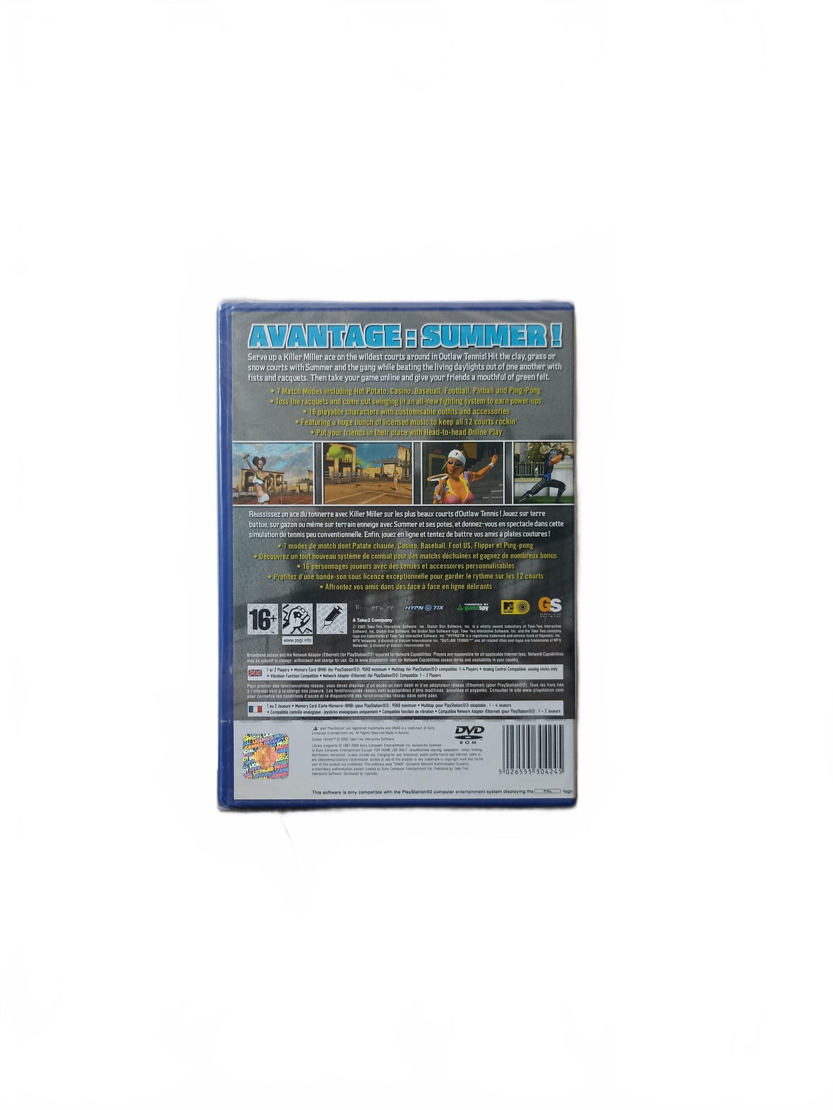 Outlaw Tennis blister PS2