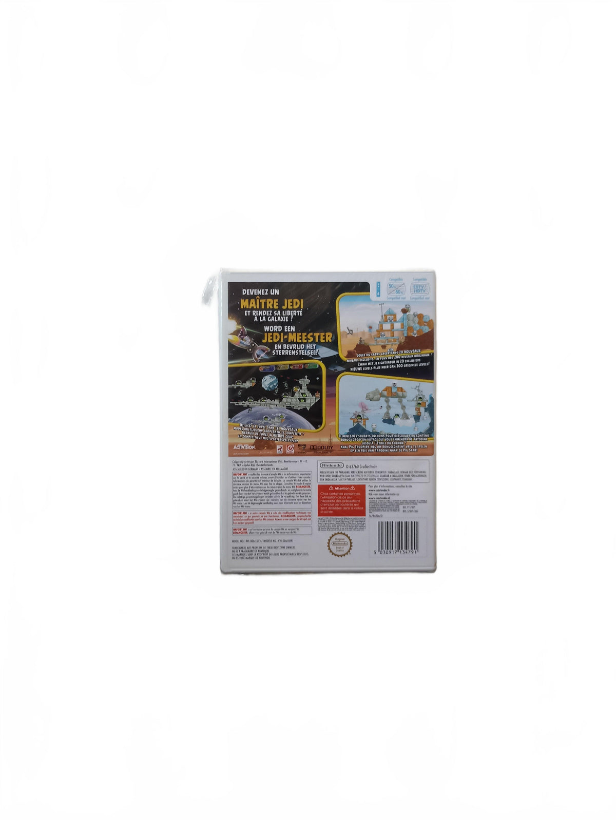 Angry Birds Star Wars blister Wii trace d'usure visible
