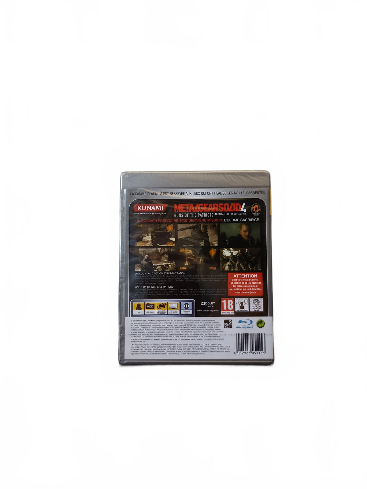 Metal Gear Solid 4 Blister PS3 platinium