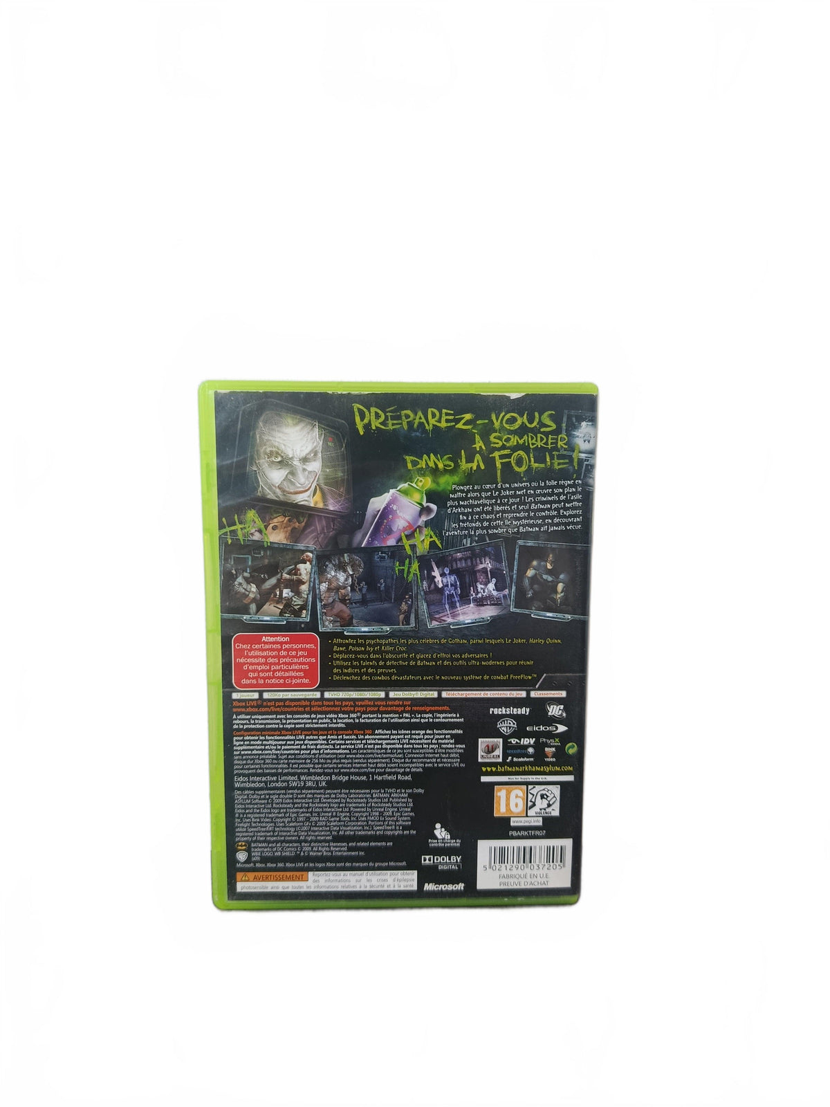 Batman: Arkham Asylum, Xbox 360