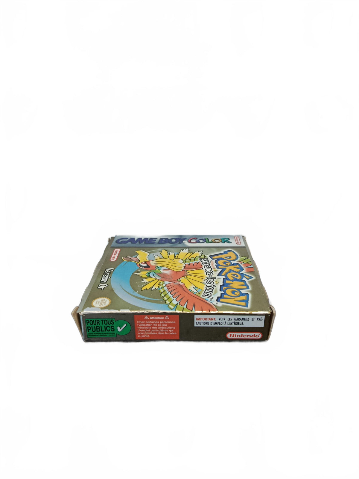 Pokémon Version Or — Game Boy Color boite seule