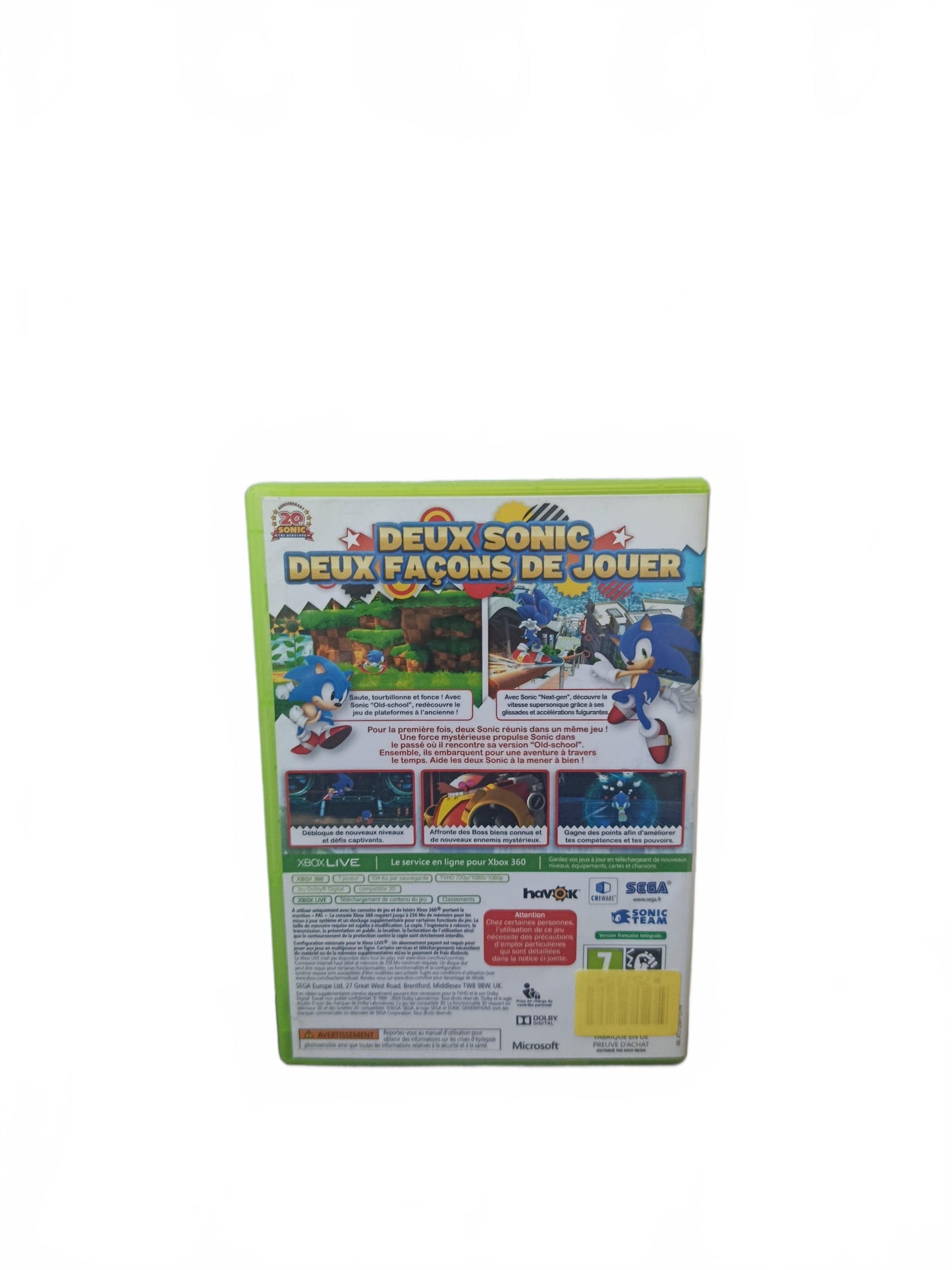 Sonic Generations Classics Xbox 360